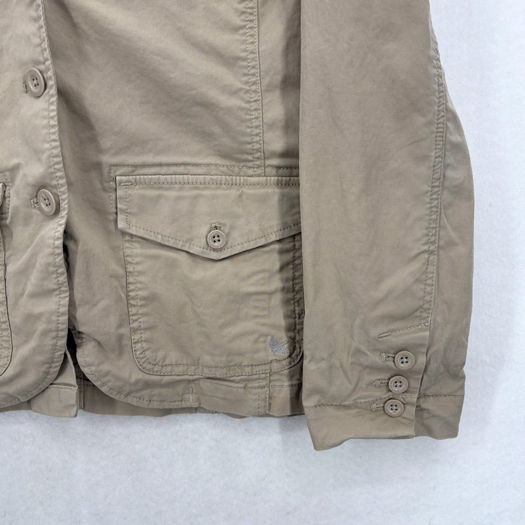 Eddie Bauer Eddie Bauer Blazer Womens 14 Beige Cotton Utility Jacket Legen d Wash? Size XL / US 12-14 / IT 48-50 - 3 Thumbnail