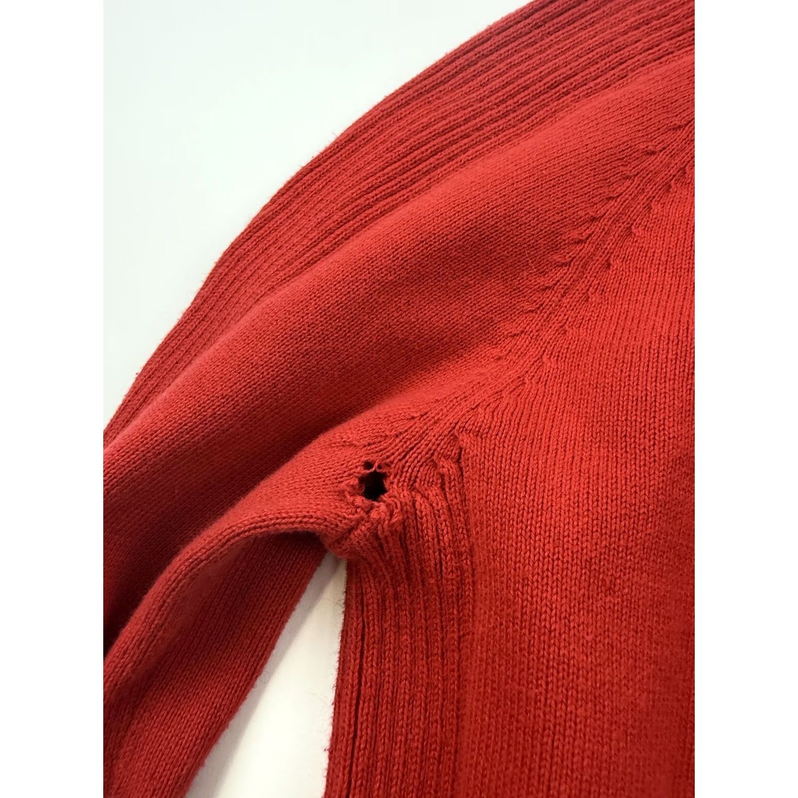 Ralph Lauren Polo Jeans Sweater Womens Large Red Turtleneck Cotton Knit Pullover Ralph Lauren Size L / US 10 / IT 46 - 7 Thumbnail