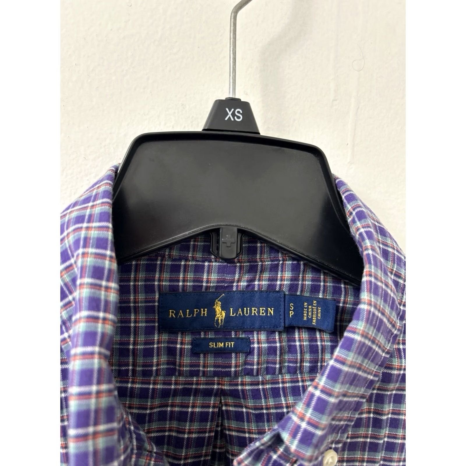 Ralph Lauren Ralph Lauren Shirt Mens Small Purple Plaid Slim Fit Button-Down Green Pony L/S Size US S / EU 44-46 / 1 - 5 Thumbnail