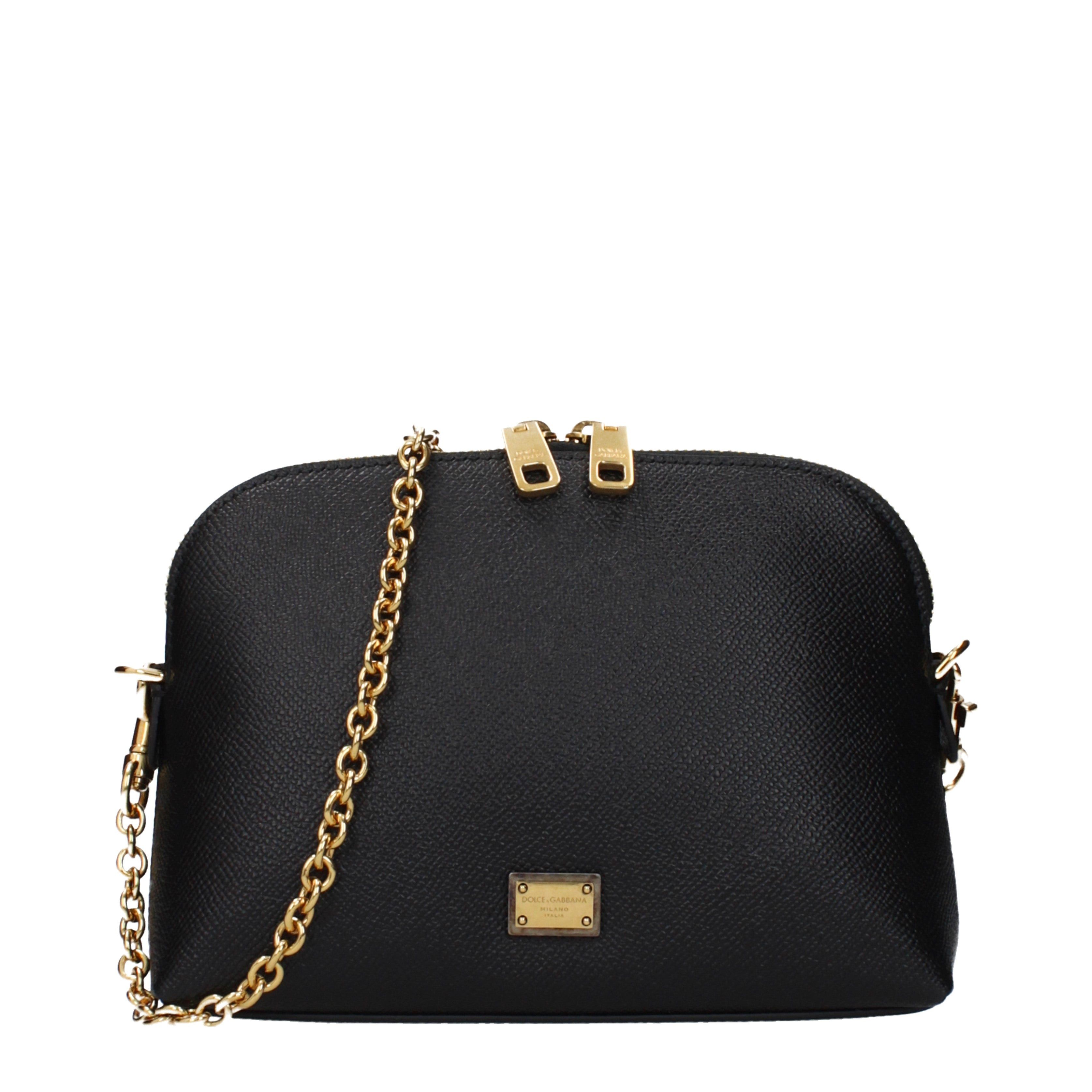 Dolce & Gabbana Dolce&Gabbana Shoulder Bags Women Leather Black Size ONE SIZE - 1 Thumbnail