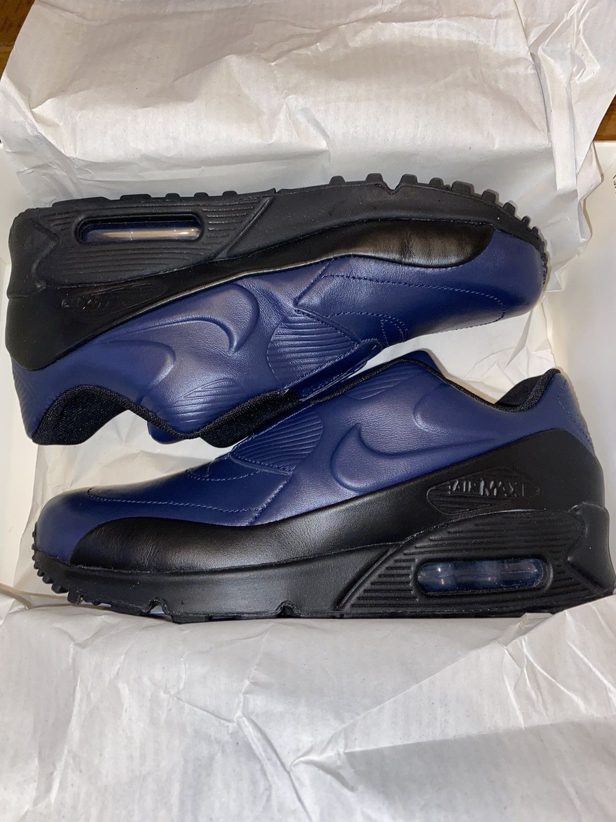 image of Nike x Sacai Air Max 90 Obsidian Shoes in Obsidian Navy, Women's (Size 5.5)