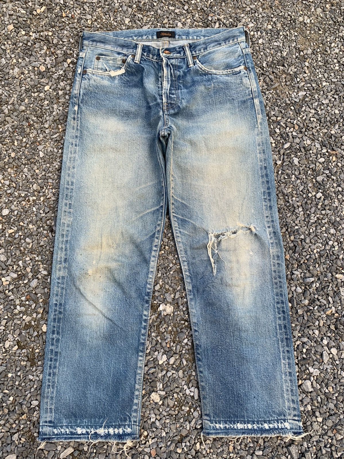 Kapital VINTAGE CHIMALA SELVEDGE JAPANESE RUSTY DISTRESSED DENIM Size US 32 / EU 48 - 1 Thumbnail