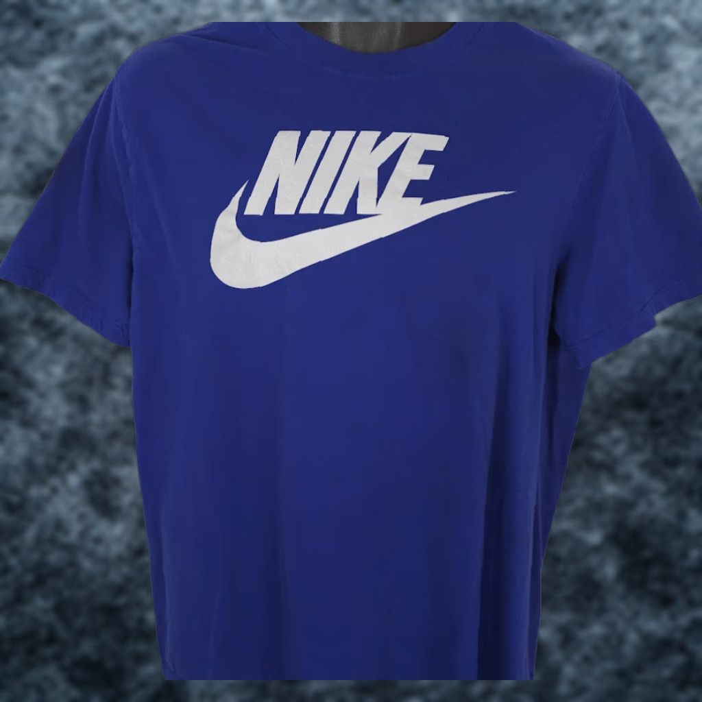 Nike Nike T Shirt Mens Large Blue Big Swoosh Streetwear Size US L / EU 52-54 / 3 - 1 Thumbnail
