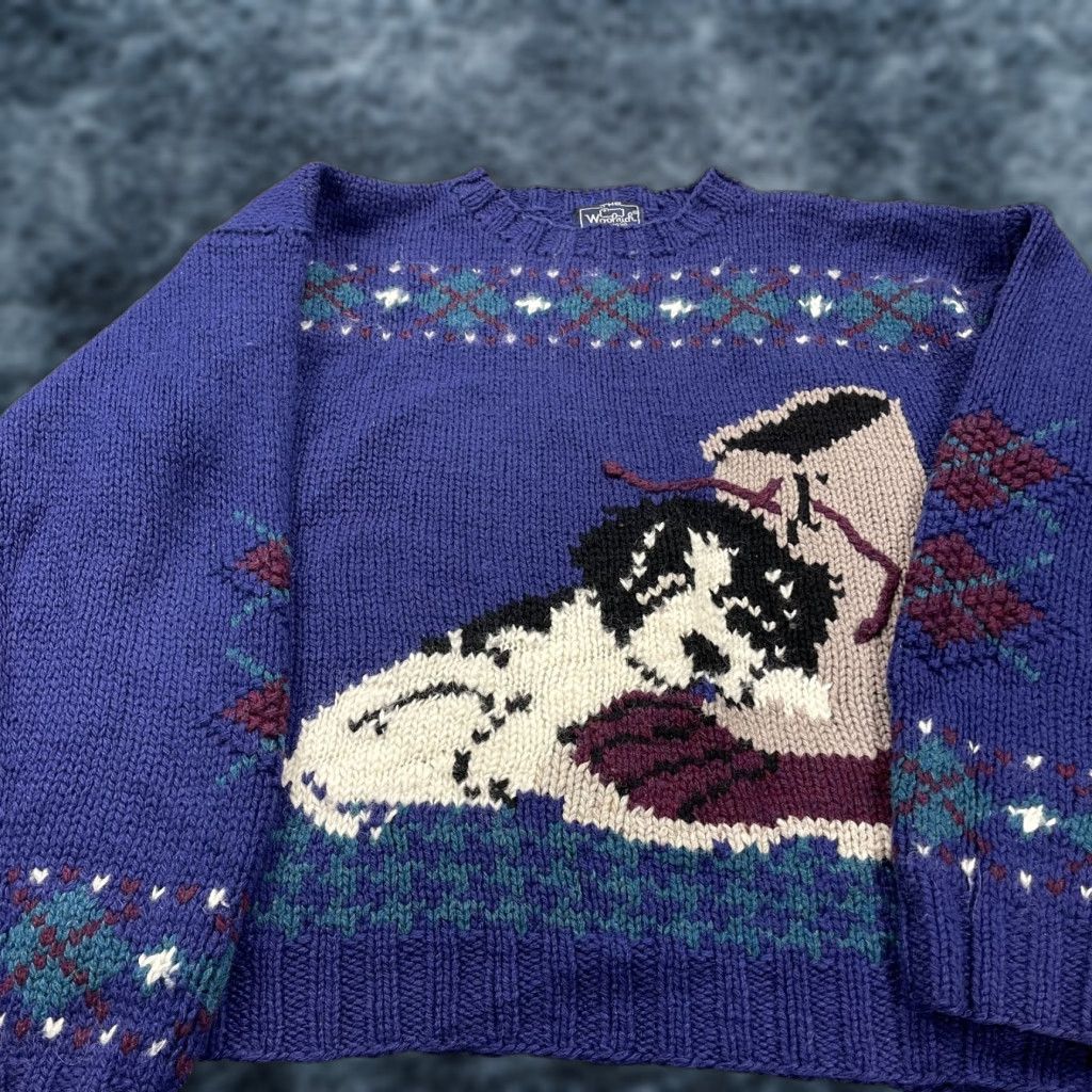 Vintage VINTAGE Woolrich Sweater Womens M Blue Dog Knit Wool Crewneck 90s Pullover Mens? Mädchen? Size M / US 6-8 / IT 42-44 - 1 Thumbnail