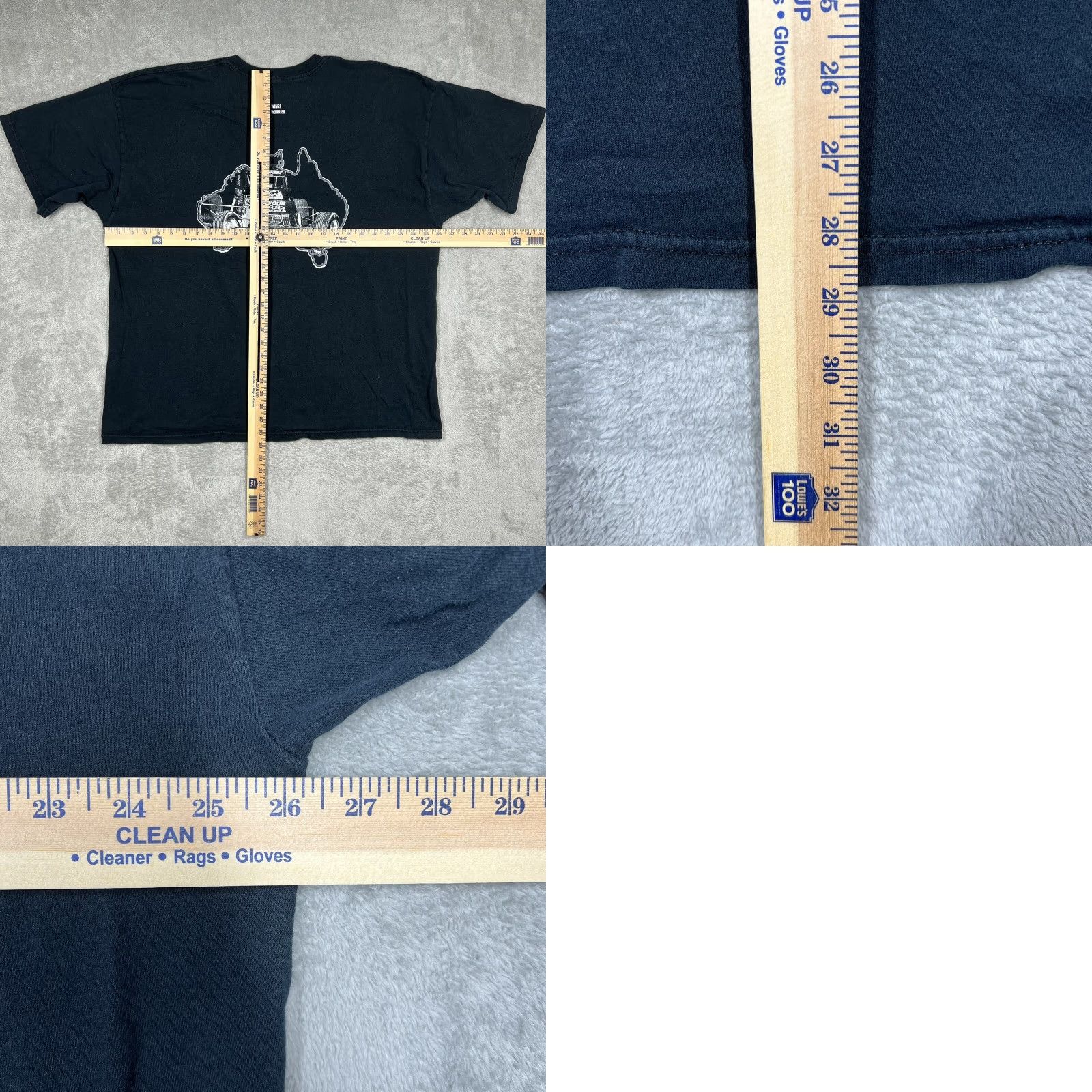 Gildan VINTAGE Gildan Racing Mens T-Shirt Size XXL Black No Wings, No Worries Graphic Tee 100% Cotton Australia Size US XXL / EU 58 / 5 - 9 Thumbnail