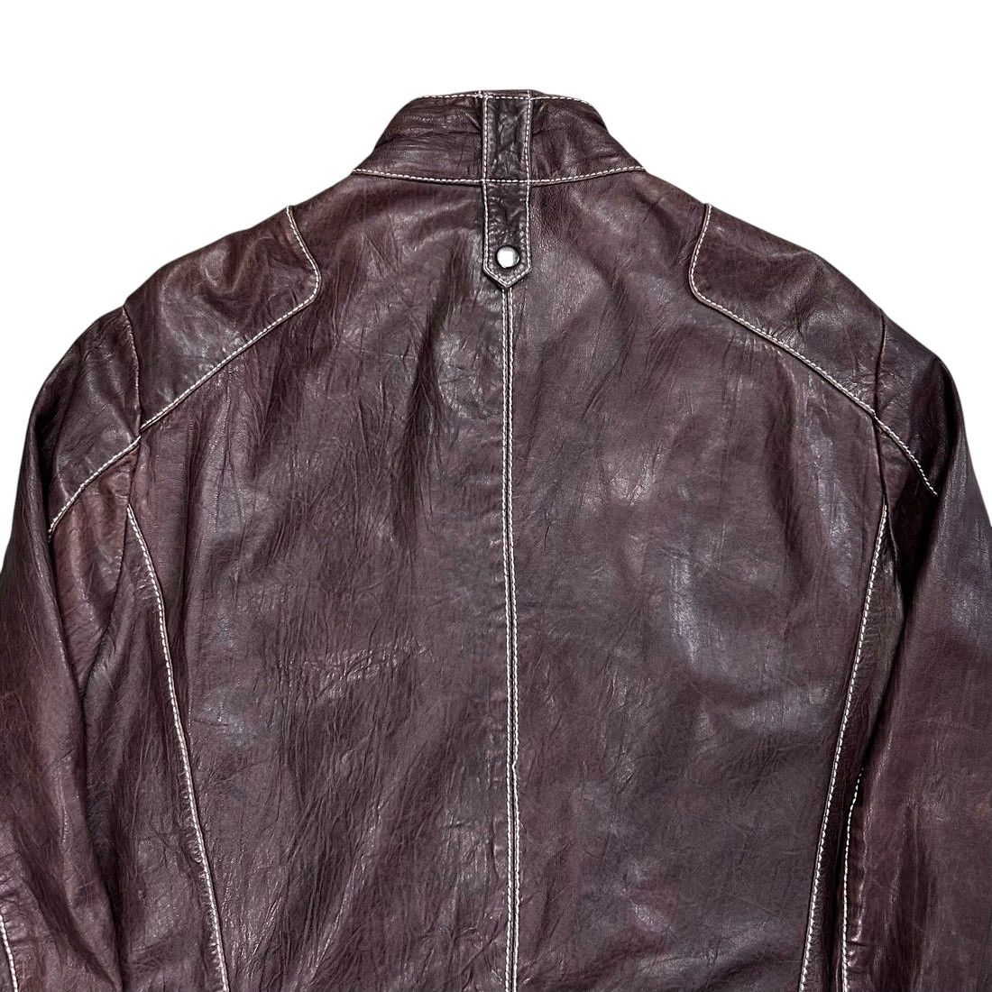 Dirk Bikkembergs Dirk Bikkembergs Contrast Stitch Sheep Leather Jacket Size US XL / EU 56 / 4 - 7 Thumbnail