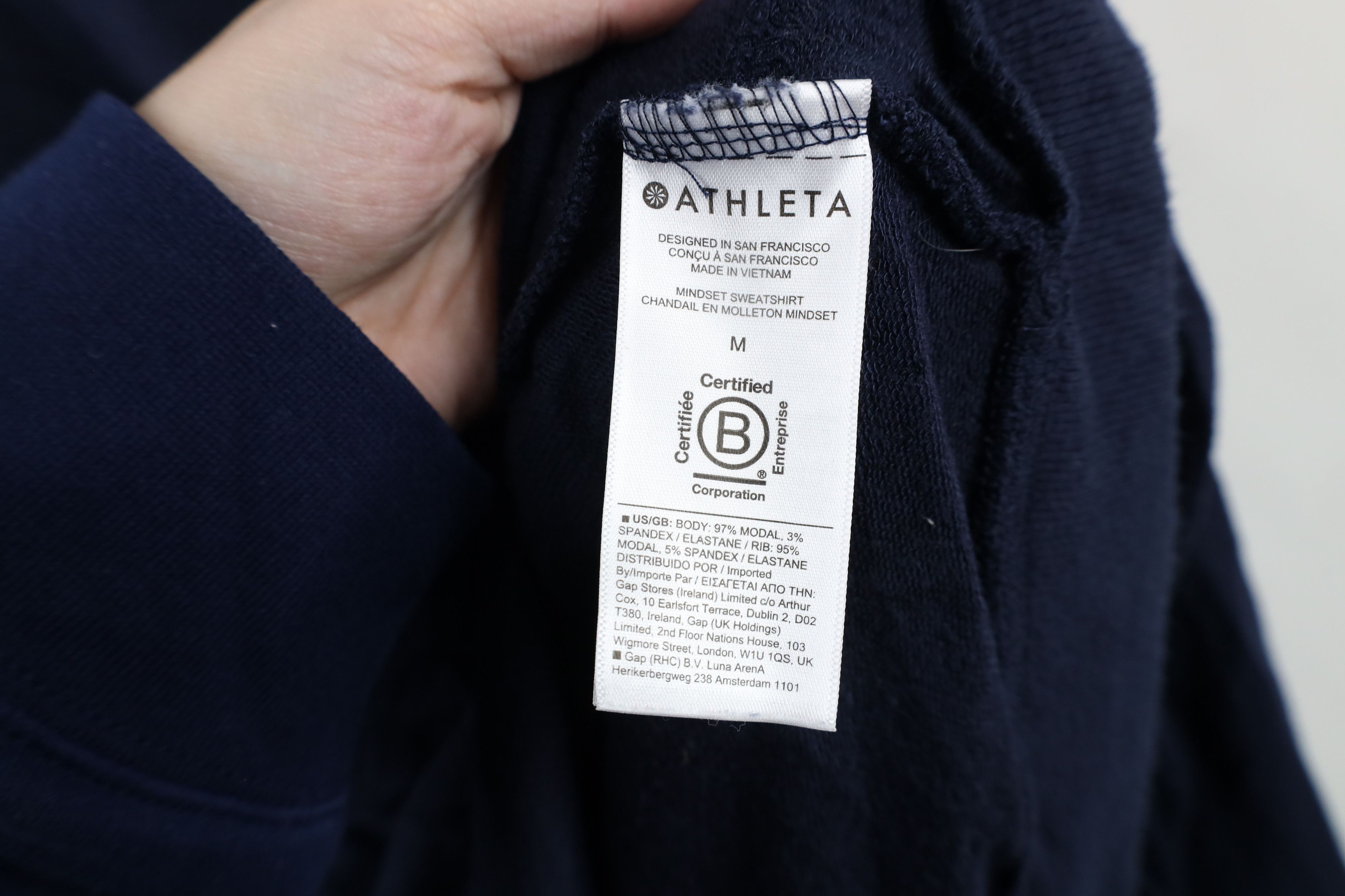 Athleta × Vintage Athleta Soft Knit Mindset Crewneck Sweatshirt Navy Blue Size M / US 6-8 / IT 42-44 - 6 Thumbnail