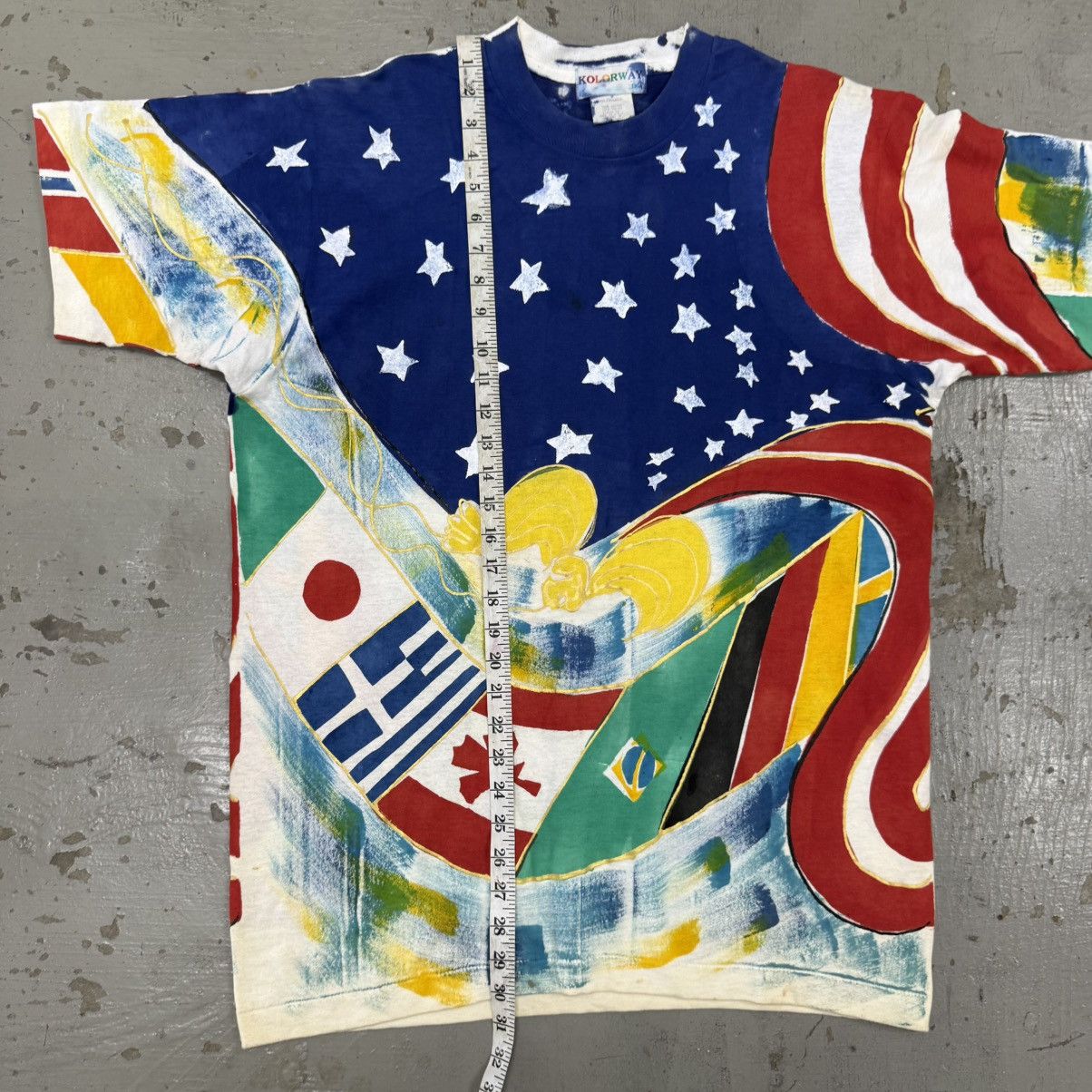 Arts & Science Vintage All Over Print Country Flag Tee Size US L / EU 52-54 / 3 - 8 Thumbnail
