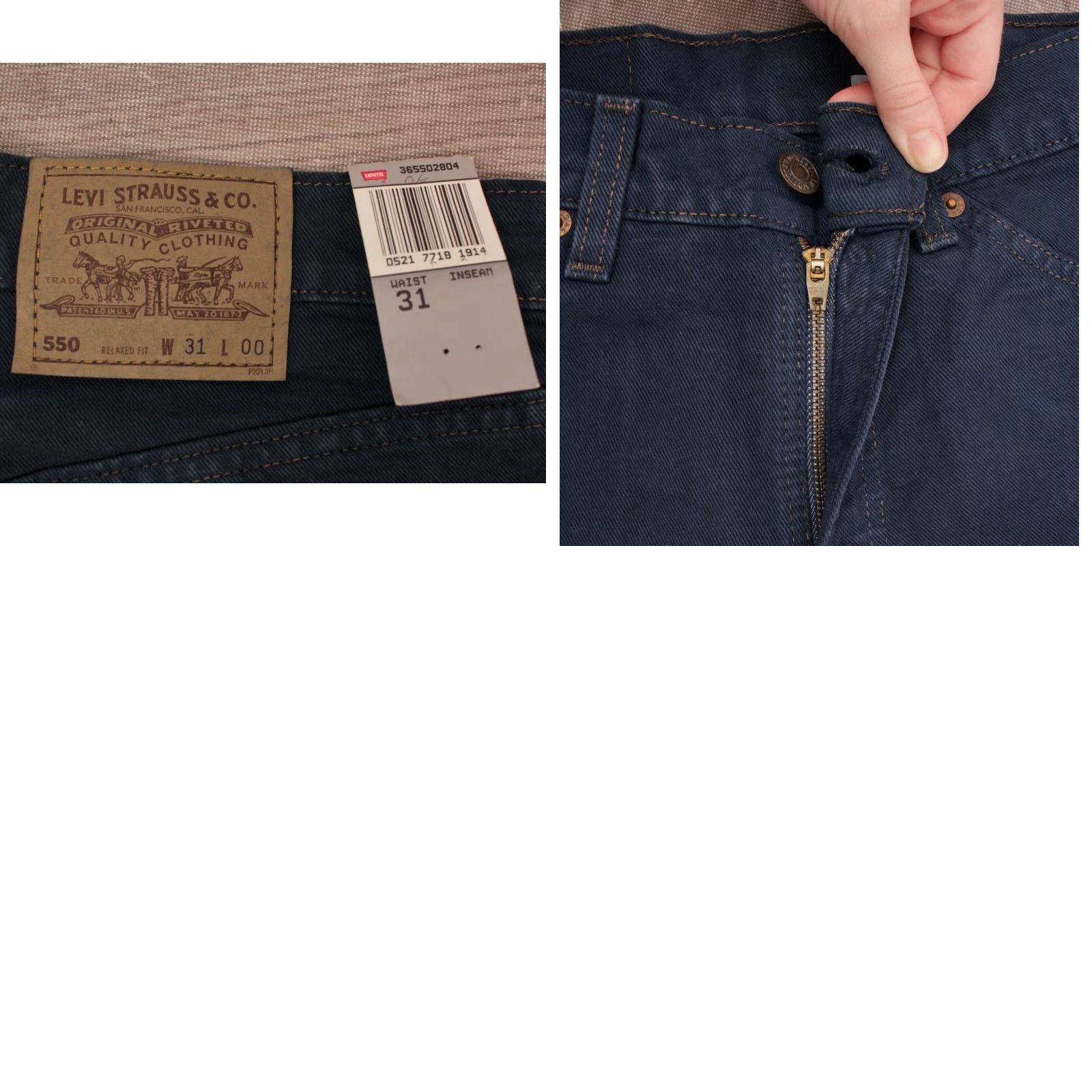 Levi's VINTAGE Levi's 550 Denim Shorts Mens 1990s Dark Blue 31x10 90s NOS Levi's shorts 90s Levi's Size US 31 - 8 Thumbnail