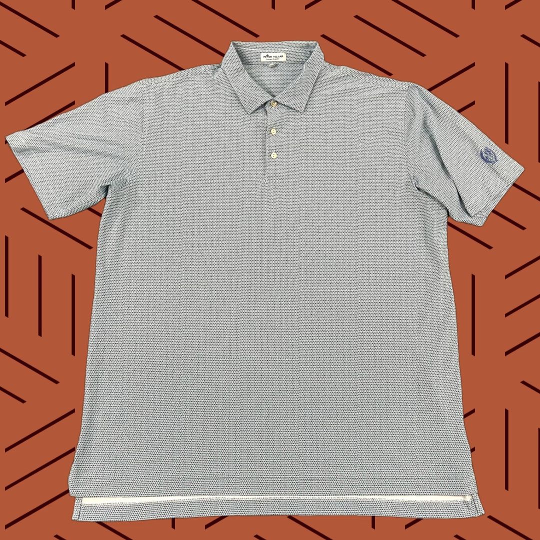 Peter Millar PETER MILLAR Polo Shirt Mens XL White Geometric Dot NHCC North Hills Golf Sport Shirt Mens XL White Geometric Dot NHCC North Hills Golf Sport Size US XL / EU 56 / 4 - 1 Thumbnail