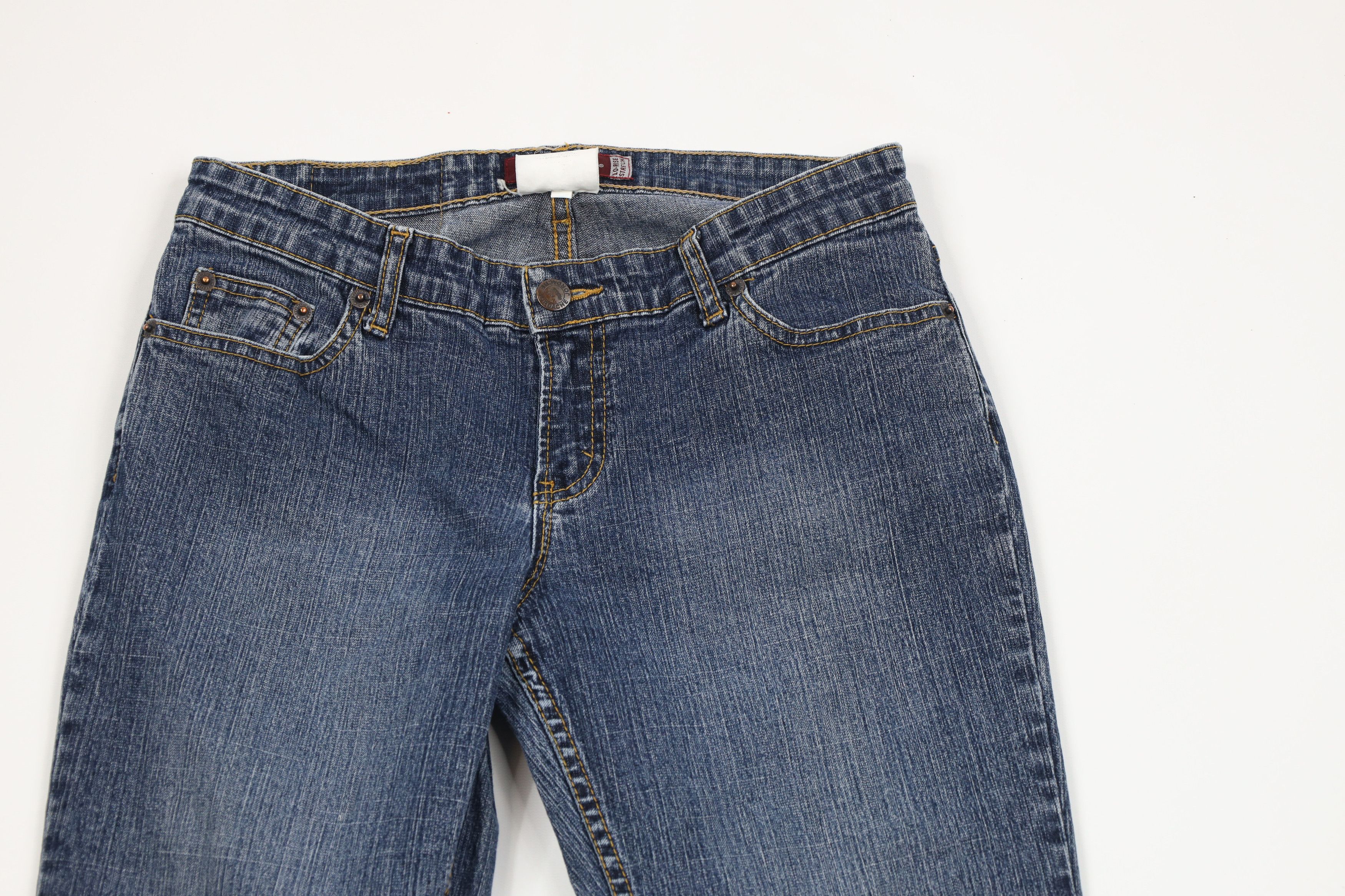 Vintage Vintage 90s Y2K Streetwear Stretch Flared Denim Jeans Blue Size 30" / US 8 / IT 44 - 2 Thumbnail