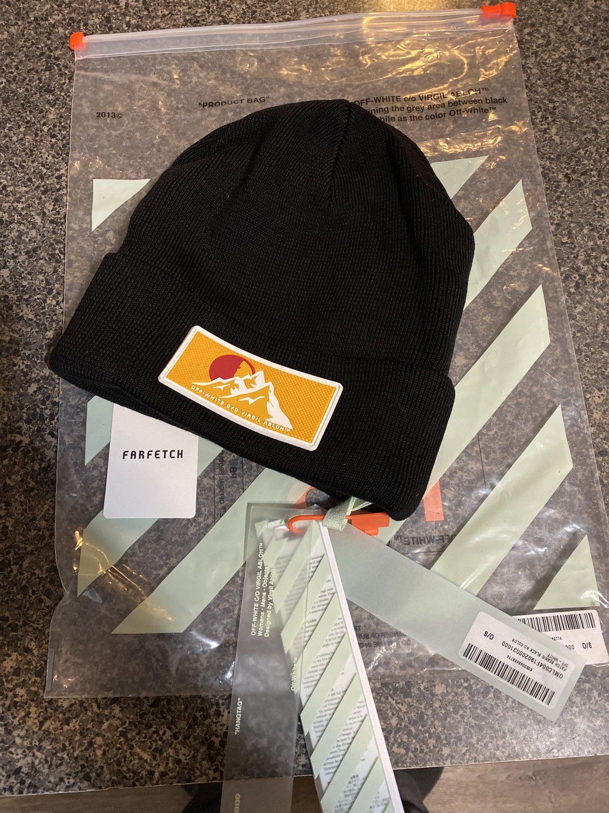 Off-White × Virgil Abloh Off-White Patch Beanie Black Size ONE SIZE - 1 Thumbnail