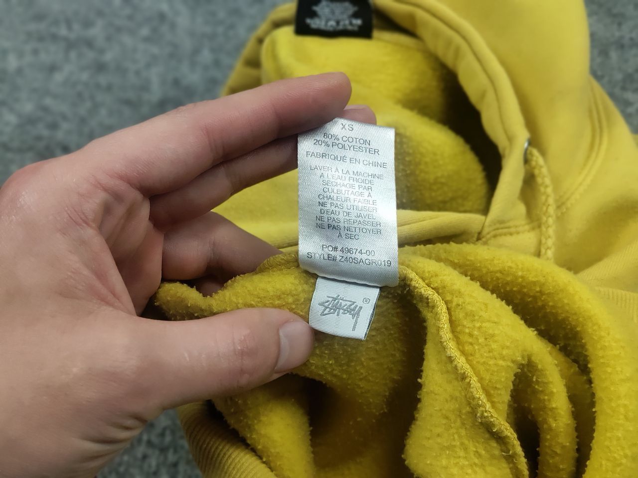 Stussy Vintage Stussy Yellow Hoodie S-Horn Big Logo Size US XS / EU 42 / 0 - 17 Thumbnail