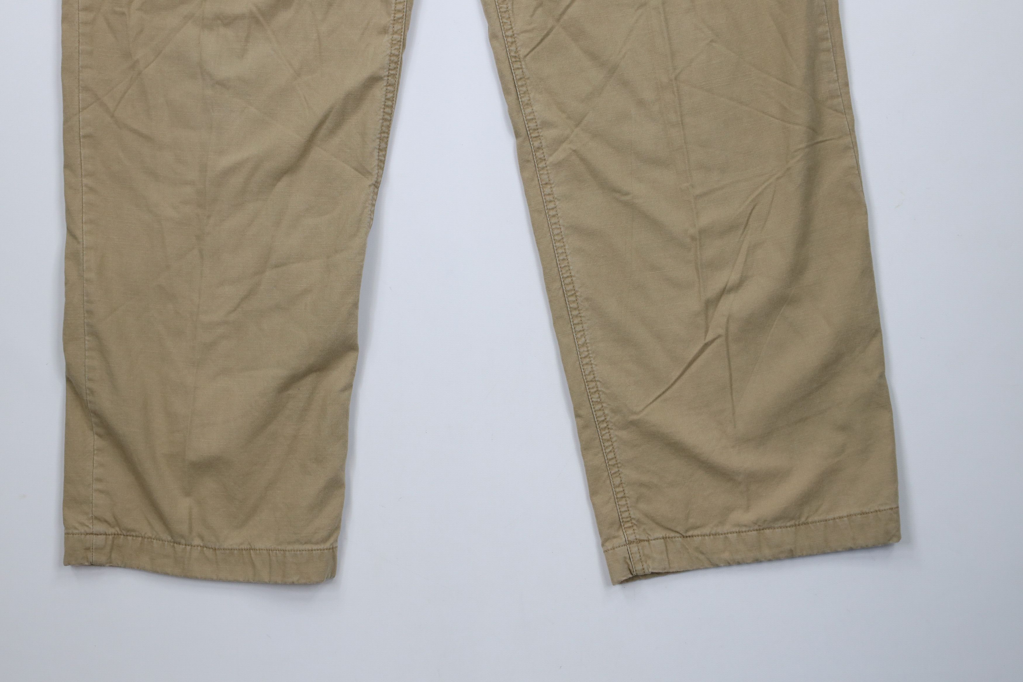 Gap × Vintage Vintage 90s Y2K Gap Chamois Cloth Lined Wide Leg Pants Beige Size US 34 / EU 50 - 4 Thumbnail