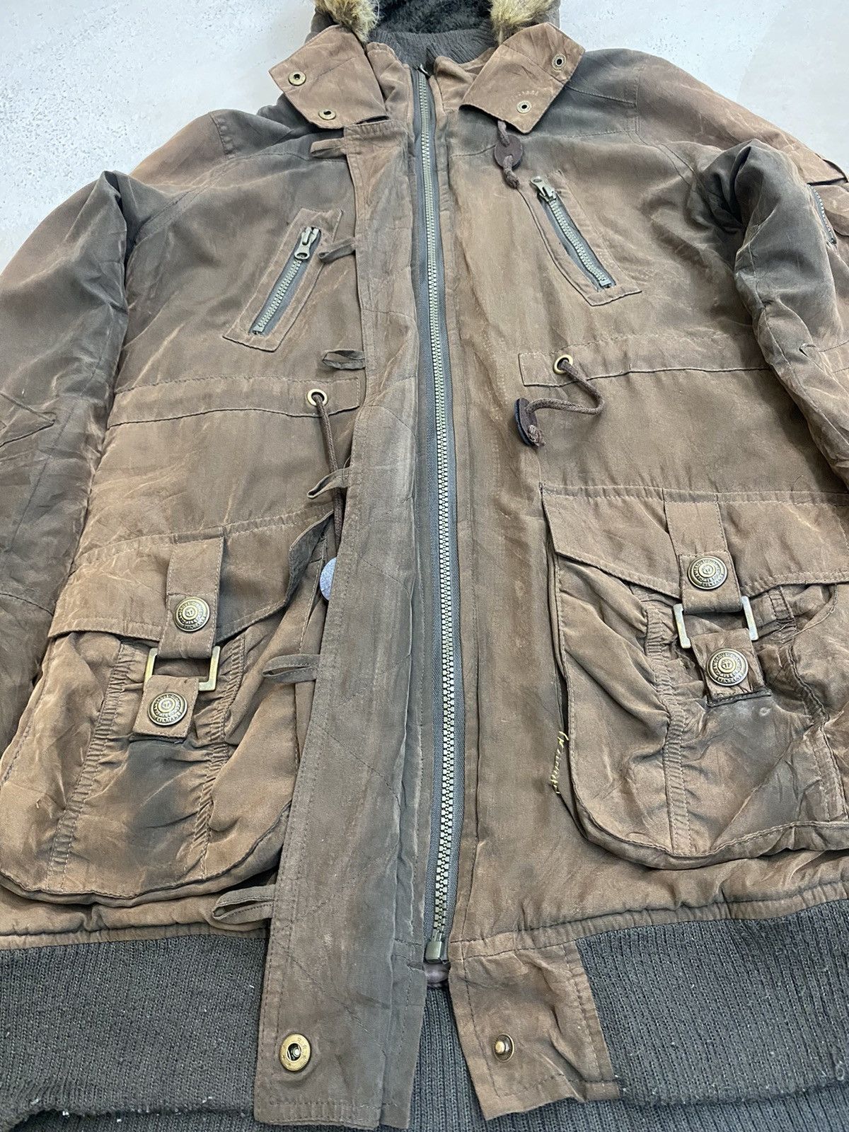 If Six Was Nine Vintage Japan C'estbien Vous Wool Fur Sunfaded Parka Jacket Size US S / EU 44-46 / 1 - 13 Thumbnail
