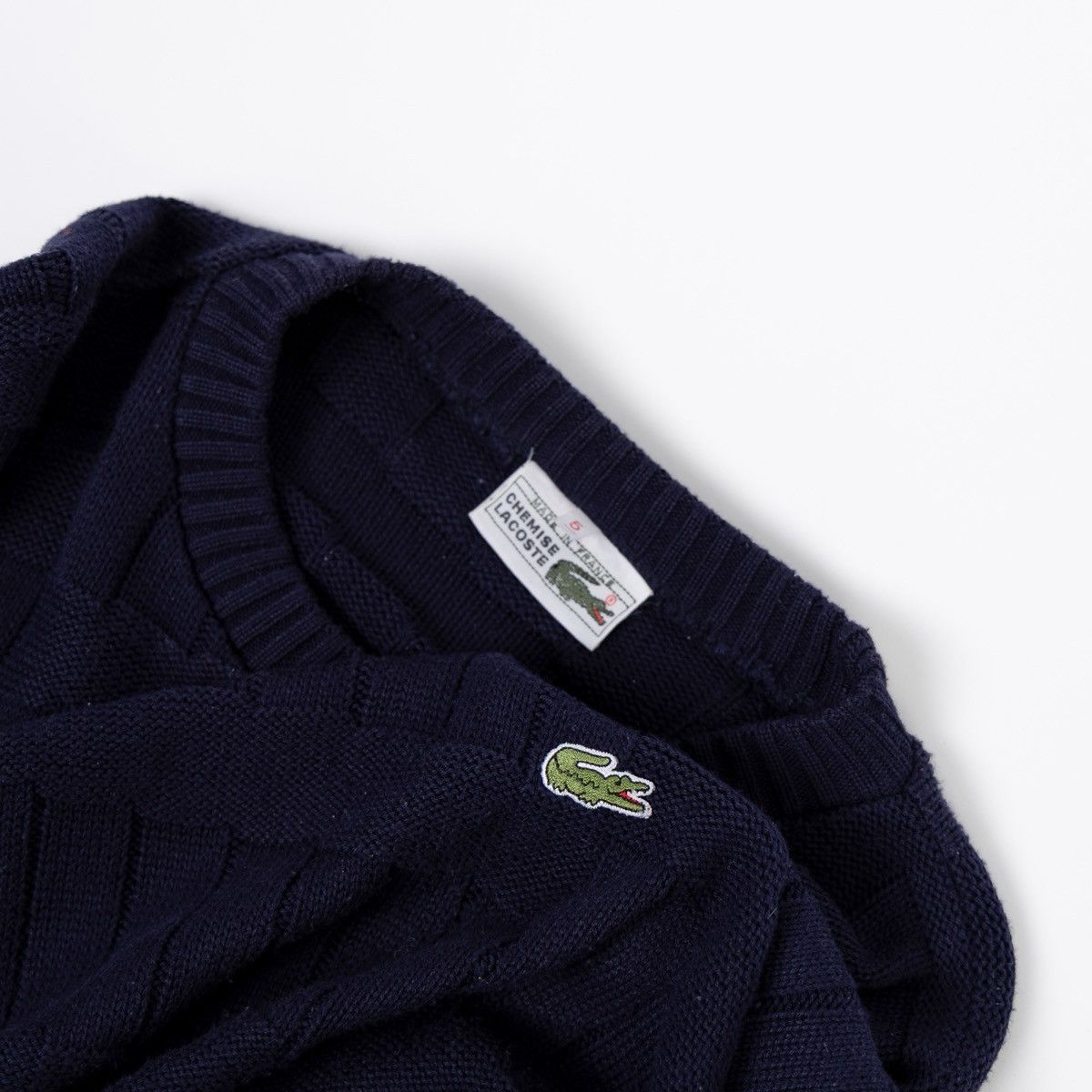 Lacoste Lacoste Vintage 90s Mens Blue Knit Sweater Crew Neck Jumper Size US L / EU 52-54 / 3 - 7 Thumbnail