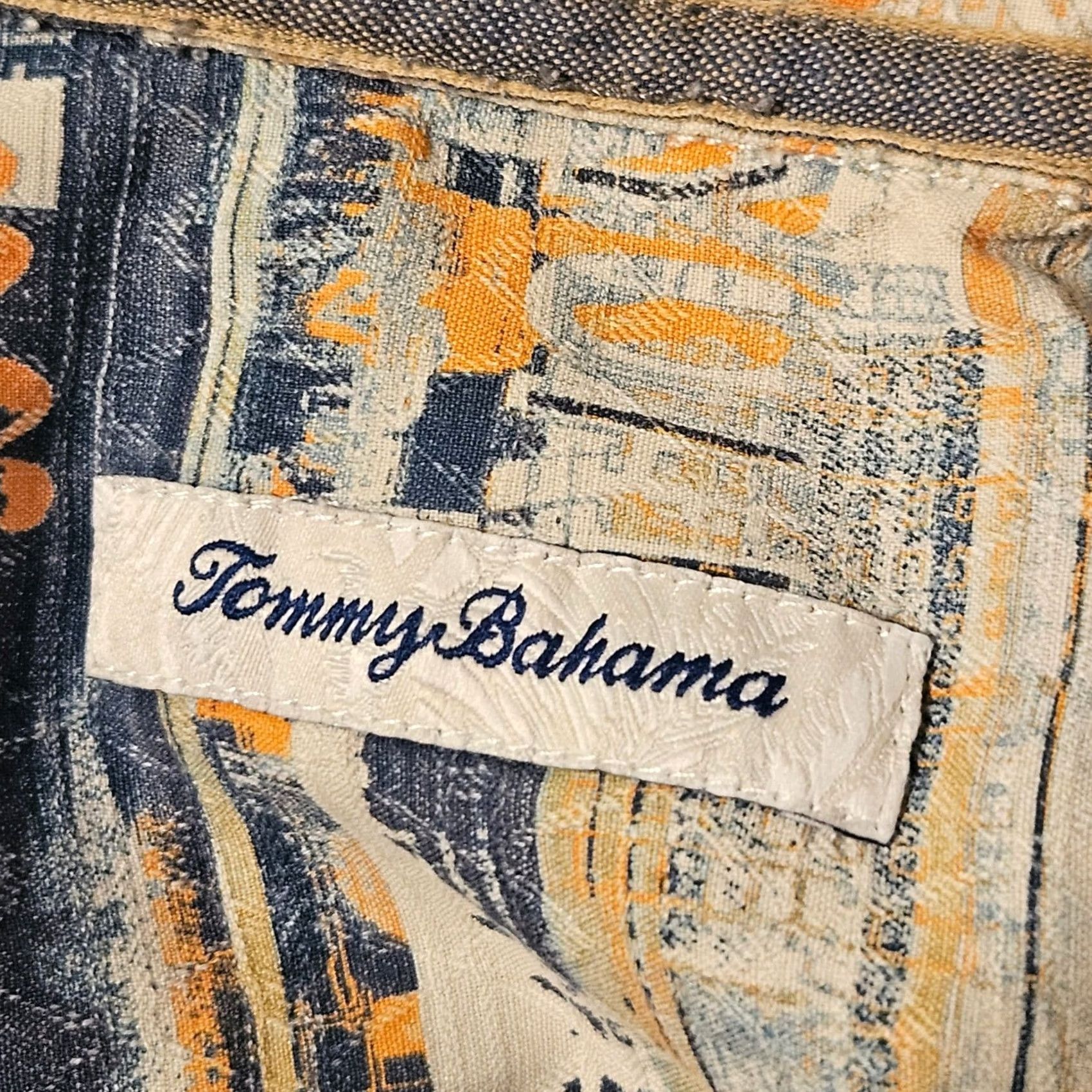 Tommy Bahama Tommy Bahama 100% Silk Camp Shirt Mens Large Blue Floral Print Size US XL / EU 56 / 4 - 6 Thumbnail