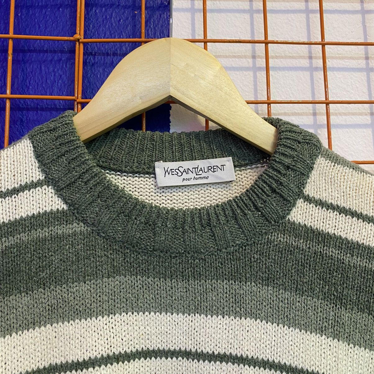 Yves Saint Laurent Vintage YvesSaintLaurent Sweater Knitwear Stripes Size US L / EU 52-54 / 3 - 3 Thumbnail