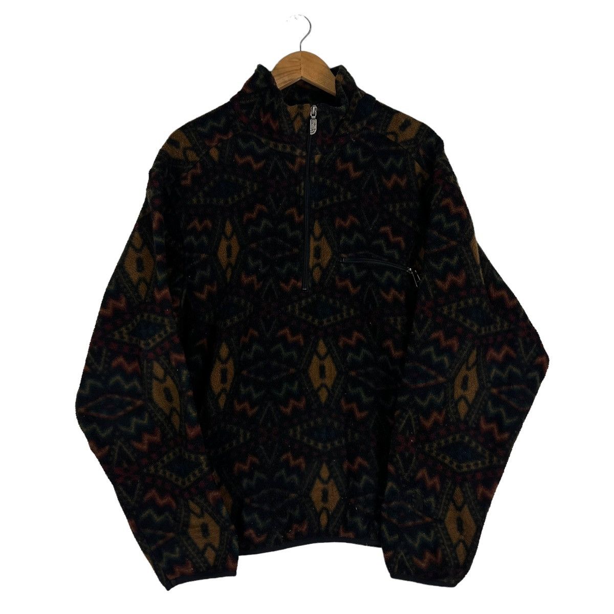 The North Face 🔥90’s Vintage The North Face Navajo Aztec Design Fleece Size US L / EU 52-54 / 3 - 1 Thumbnail