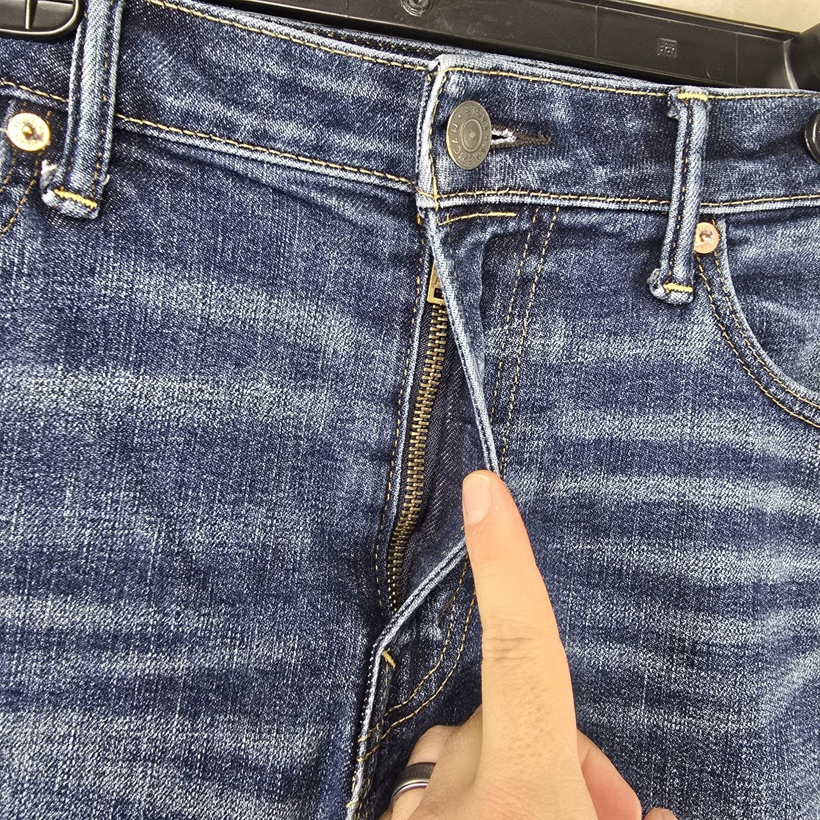 American Eagle Outfitters American Eagle Original Straight Jeans 33x30 (Fits 36x28) Size US 36 / EU 52 - 3 Thumbnail