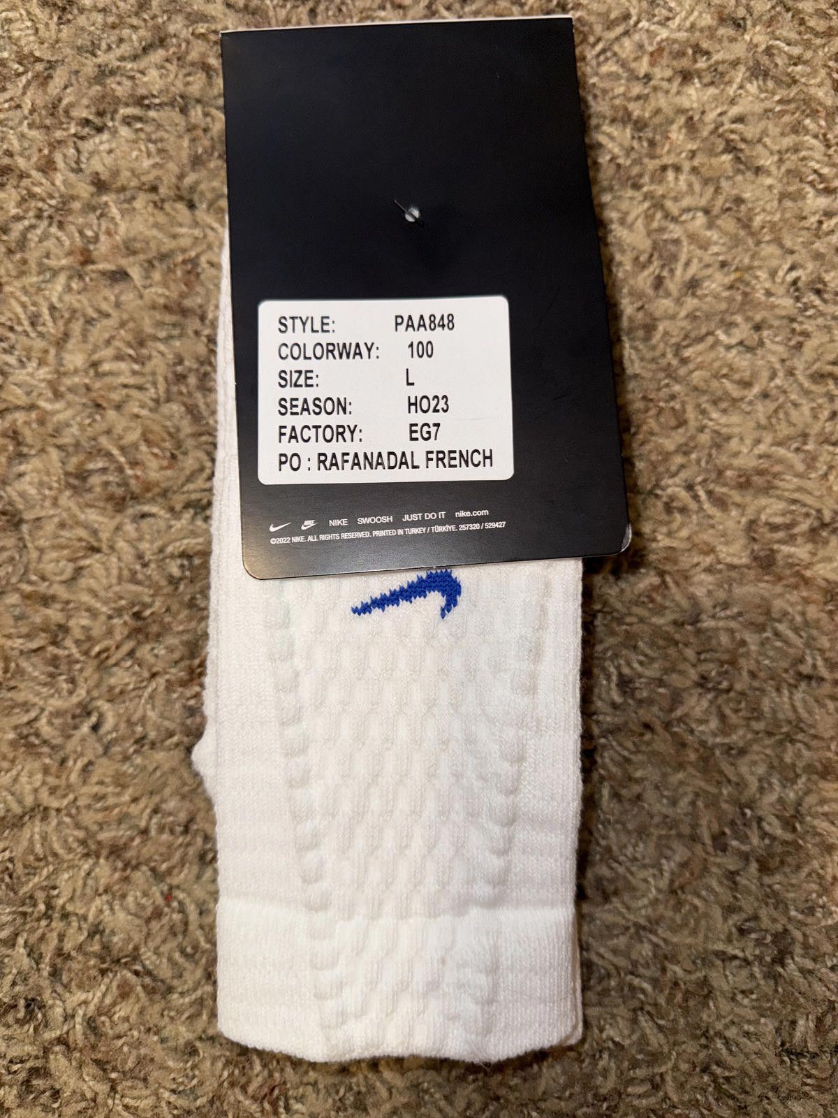 Nike RAFA NADAL ISSUED Nike Unicorn Dri-FIT ADV Cushioned No-Show Socks 1 Pair Sample Size ONE SIZE - 2 Thumbnail