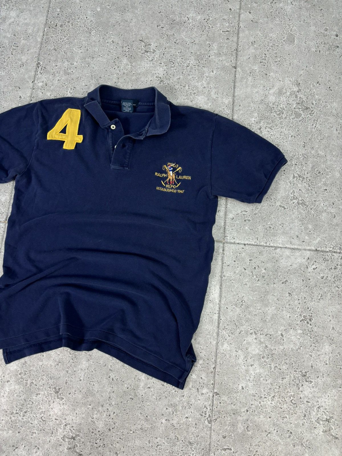 Polo Ralph Lauren × Ralph Lauren Vintage Y2K Chief Keef Ralph Lauren Navy Polo T-Shirt Size US S / EU 44-46 / 1 - 2 Thumbnail