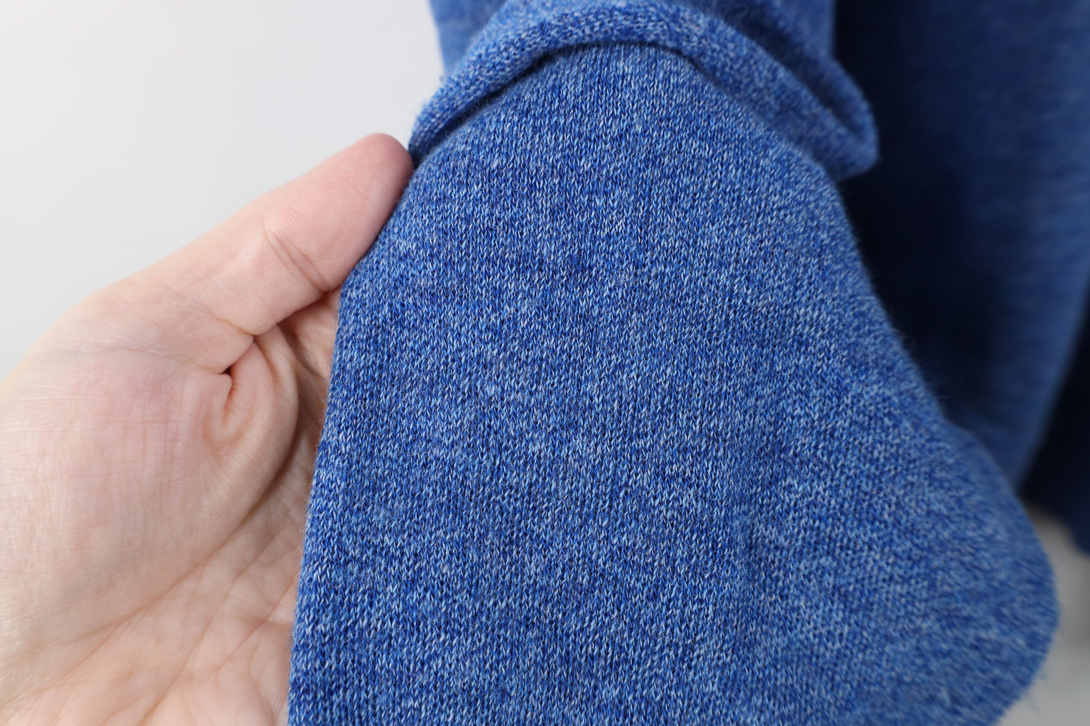 Vintage Vintage 70s Streetwear Blank Knit V-Neck Sweater Blue USA Size US XL / EU 56 / 4 - 8 Thumbnail