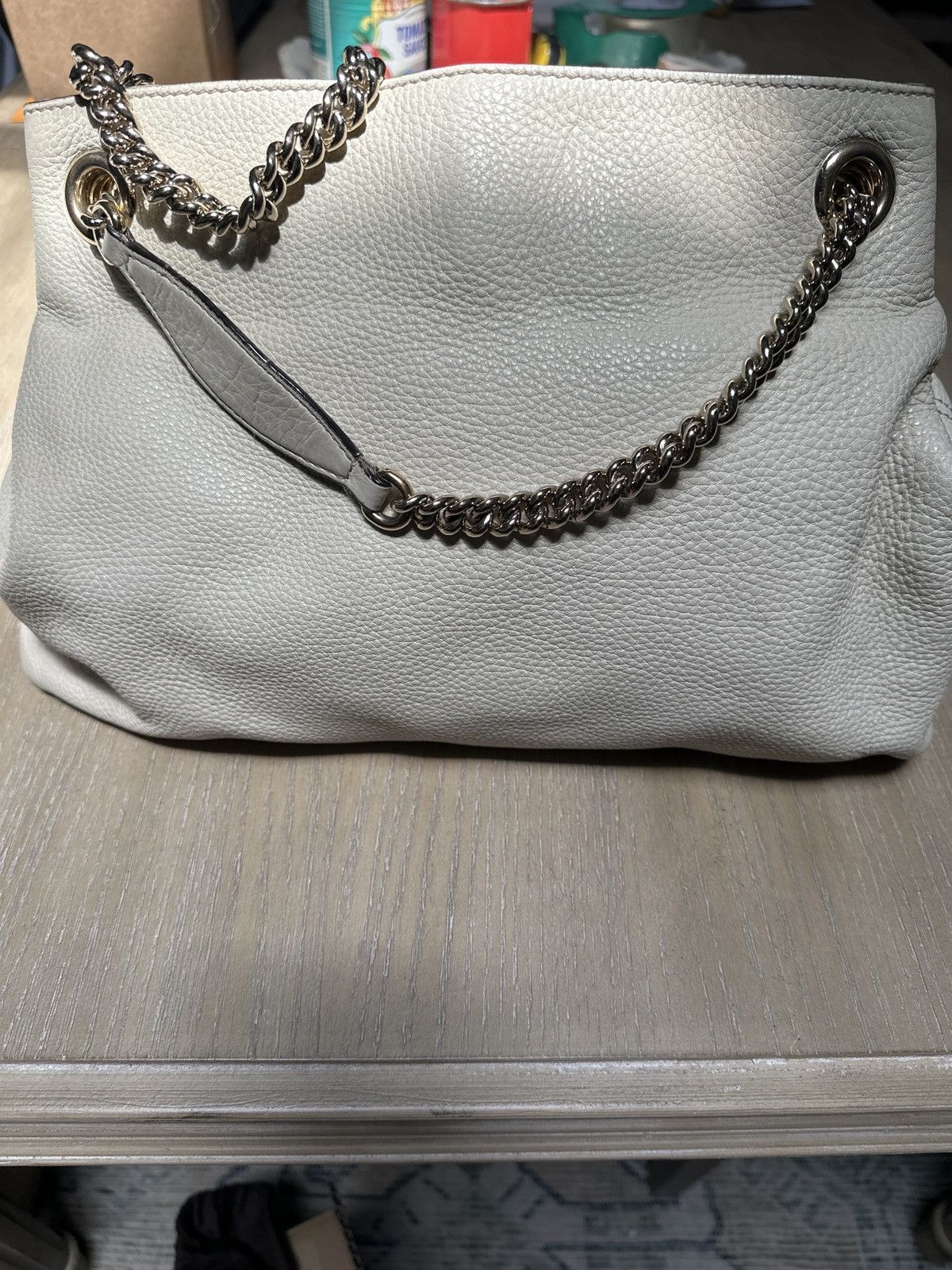 Gucci Gucci Cream Leather Shoulder Bag Size ONE SIZE - 11 Thumbnail