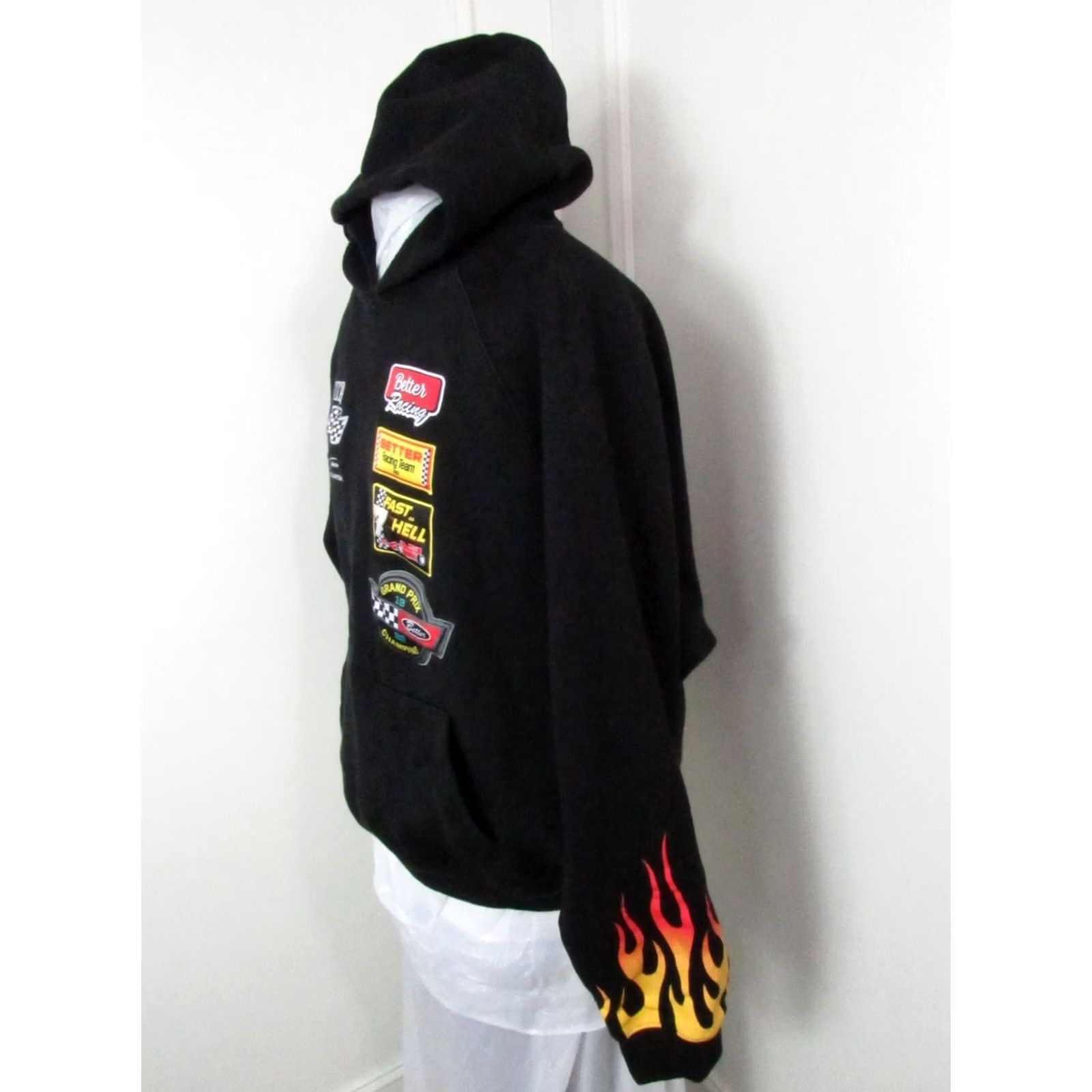 Vintage Get Better Today Hoodie Mens M Black pullover sweatshirt racing embroidered logo front back vintage 1992 champions Size US M / EU 48-50 / 2 - 3 Thumbnail