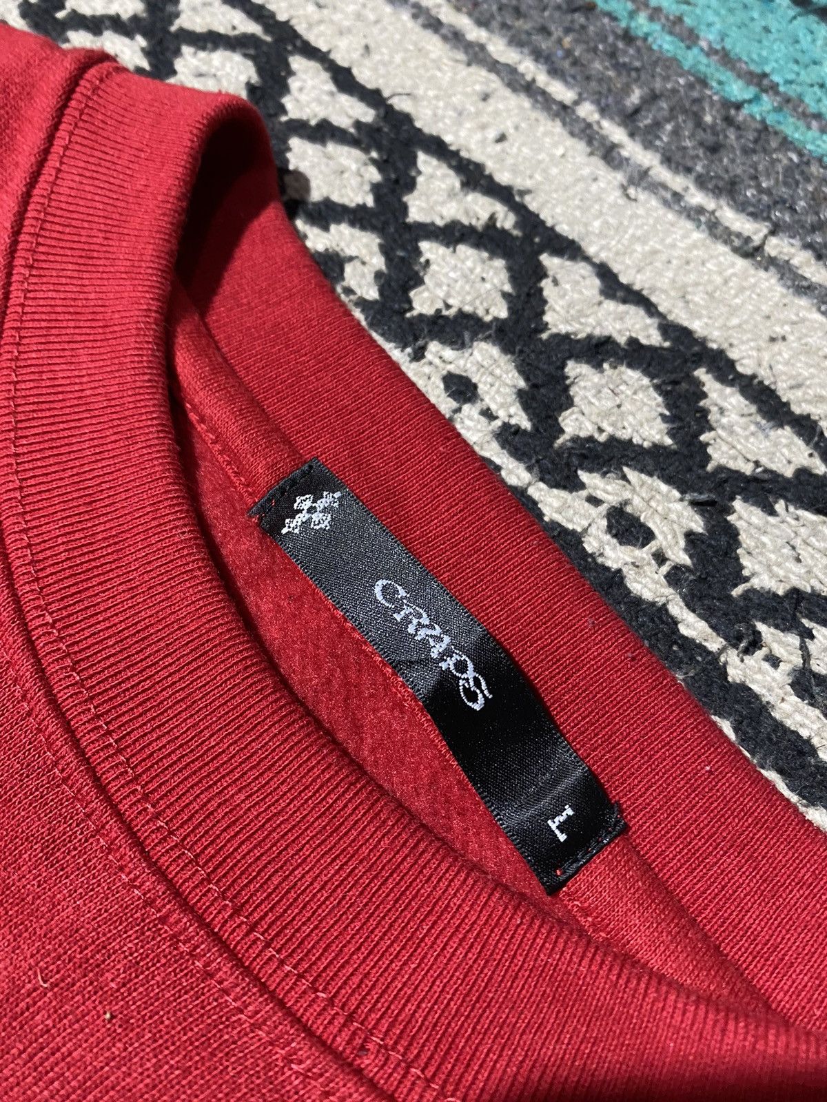 If Six Was Nine 2000s Craps - Poem Cross Red Sweatshirt Size US L / EU 52-54 / 3 - 5 Thumbnail