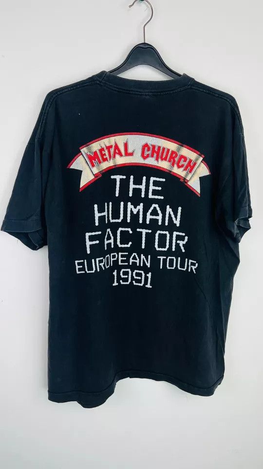 Vintage Rare Vintage Metal Church The Human Factor European Tour Size US XL / EU 56 / 4 - 2 Thumbnail