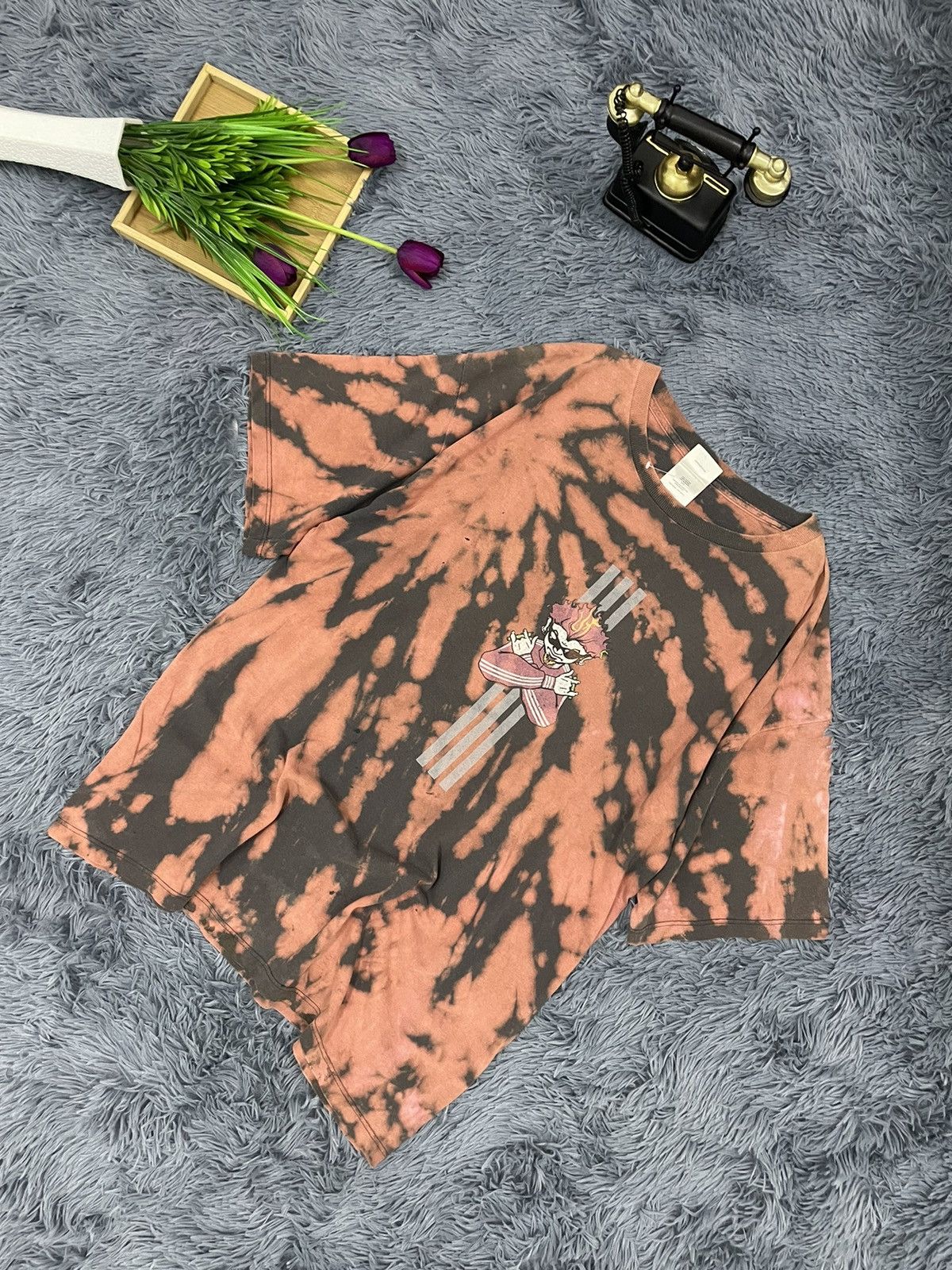 Adidas × Vintage 90s Adidas Join The Revolution Tie-Dye Tee Size US L / EU 52-54 / 3 - 1 Thumbnail
