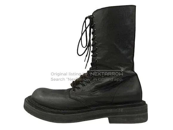 Yohji Yamamoto Yohji Yamamoto Black Leather Military Boots. Size US 9 / EU 42 - 5 Thumbnail