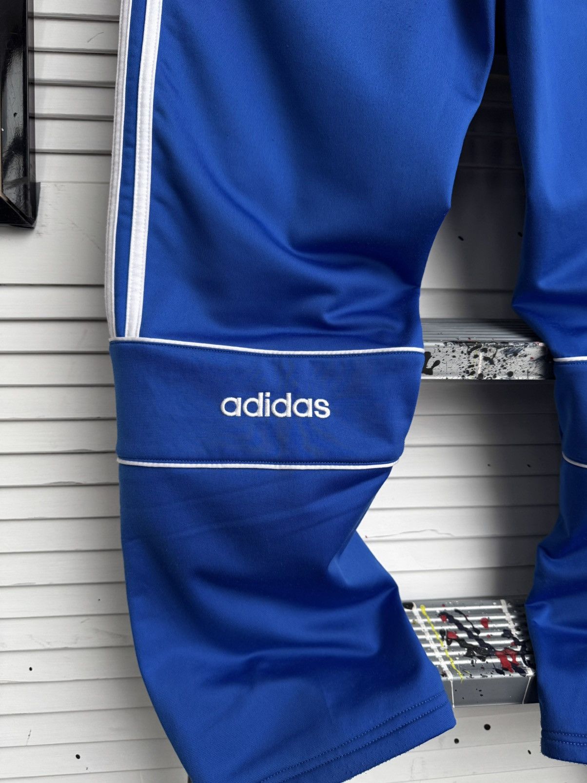 Adidas Vintage Adidas Originals Blue Trefoil Track Pants Size US 32 / EU 48 - 8 Thumbnail