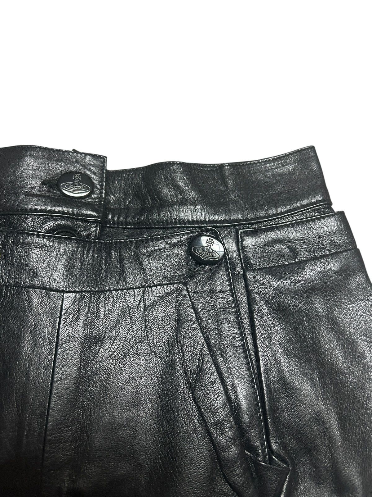 Vivienne Westwood 90s Sailor Leather Trousers Size 28" / US 6 / IT 42 - 5 Thumbnail