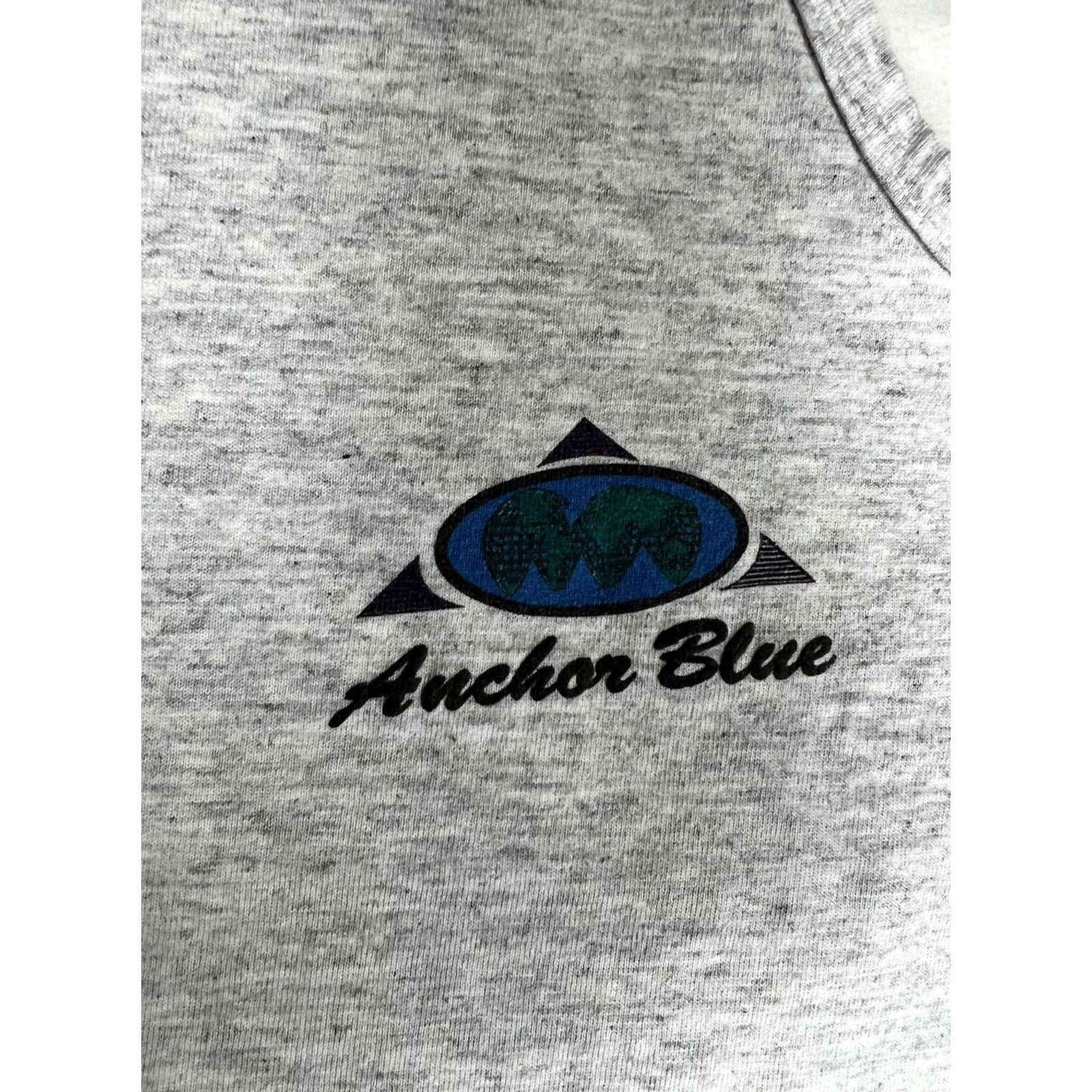Anchor Blue VINTAGE Anchor Blue Tank Top Shirt Large Gray Single Stitch Men T-Shirt 90s Beach Summer Certainly Vintage 1990s Size US L / EU 52-54 / 3 - 3 Thumbnail