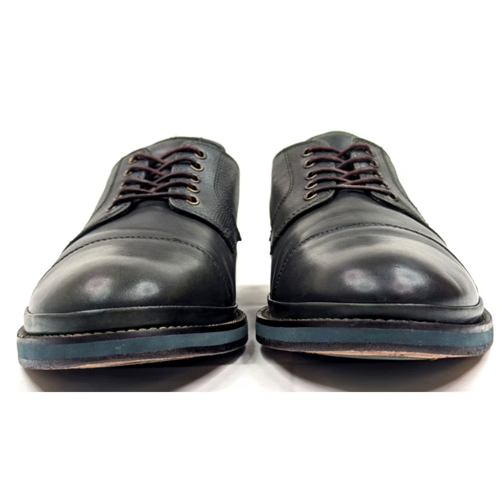 Cole Haan Cole Haan Green Cap Toe Oxford Shoes – Men 10.5M Derby Pebble Leather Saddle Style Dress Shoes Size ONE SIZE - 2 Thumbnail