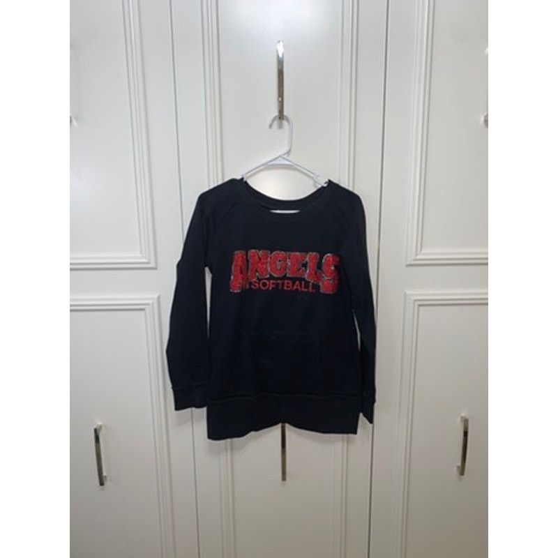 The Unbranded Brand Angels Softball Women's Medium Black Graphic Sweatshirt Size M / US 6-8 / IT 42-44 - 1 Thumbnail