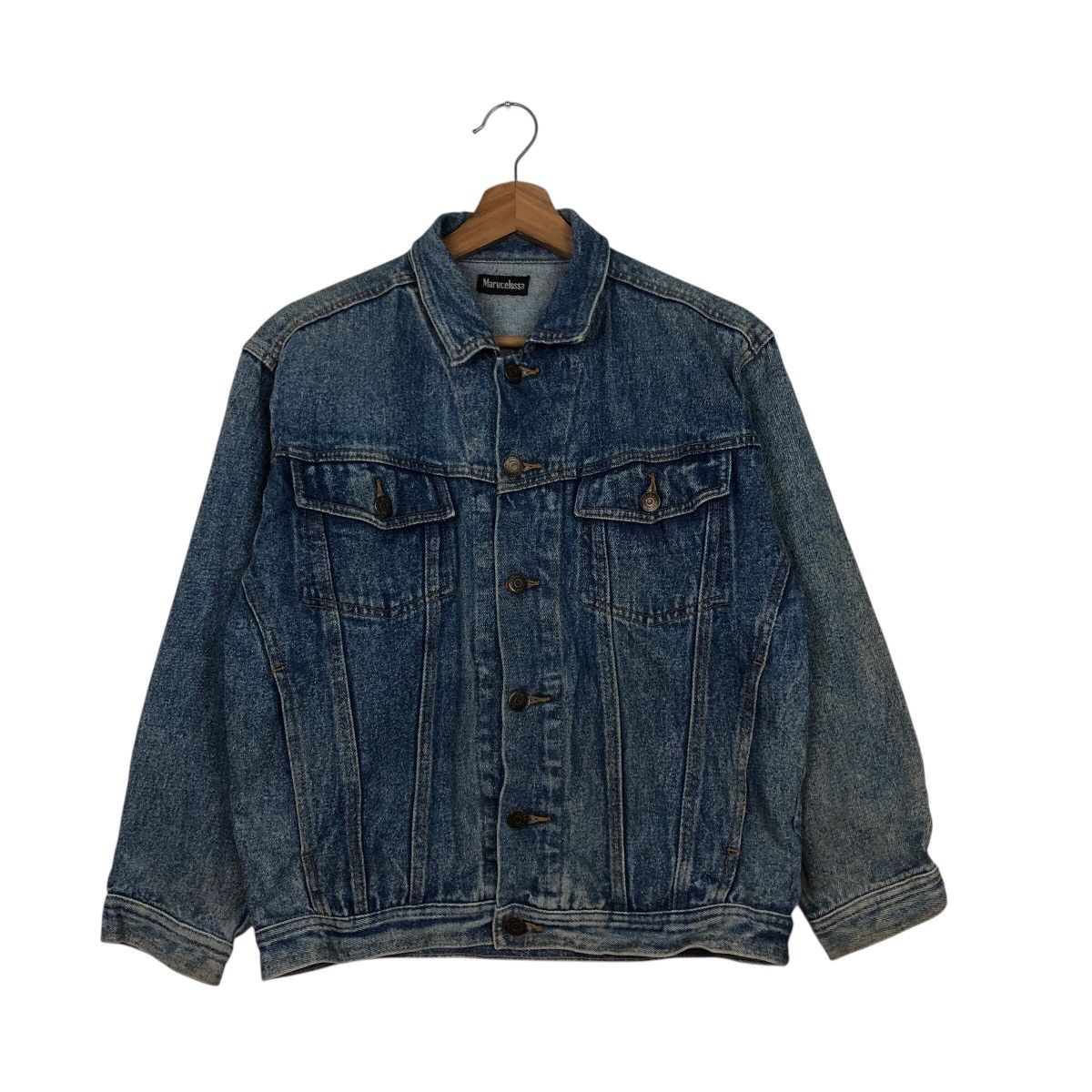 Japanese Brand 📌Vintage Trucker Denim Jacket Marucelossa Issey Miyake Size US M / EU 48-50 / 2 - 2 Thumbnail