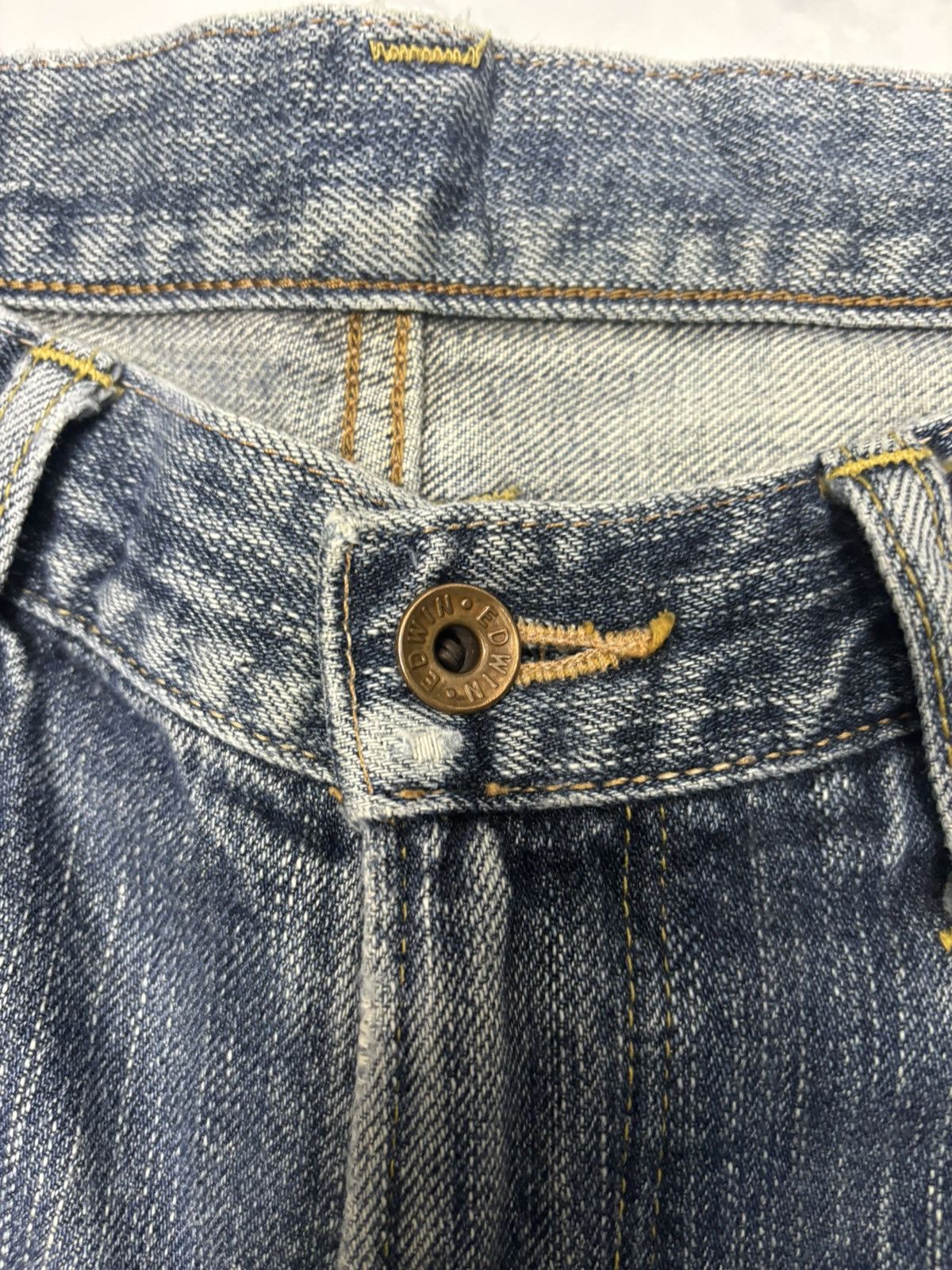 Edwin EDWIN 505zxx SELVEDGE DISTRESSED DENIM JEANS Size US 29 - 10 Thumbnail