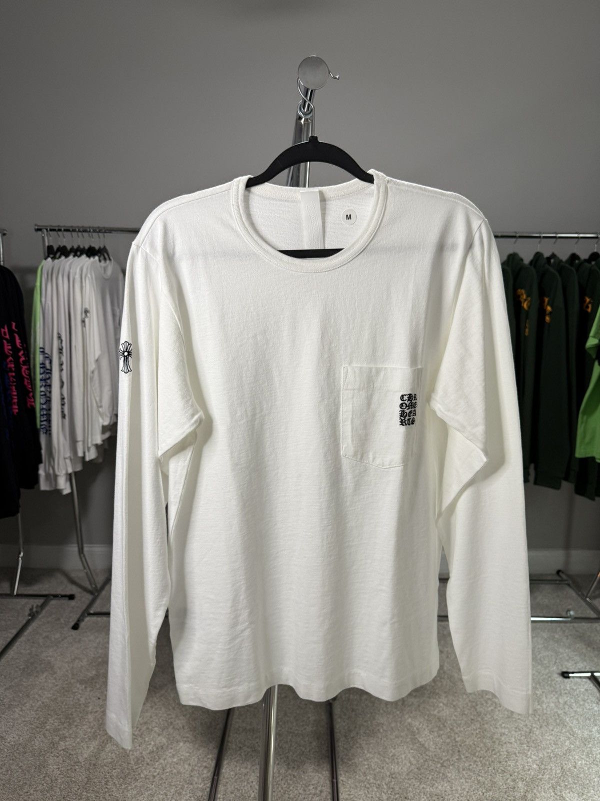 Chrome Hearts Chrome Hearts White “Y Not” Embroidered Longlseeve Size US M / EU 48-50 / 2 - 1 Thumbnail