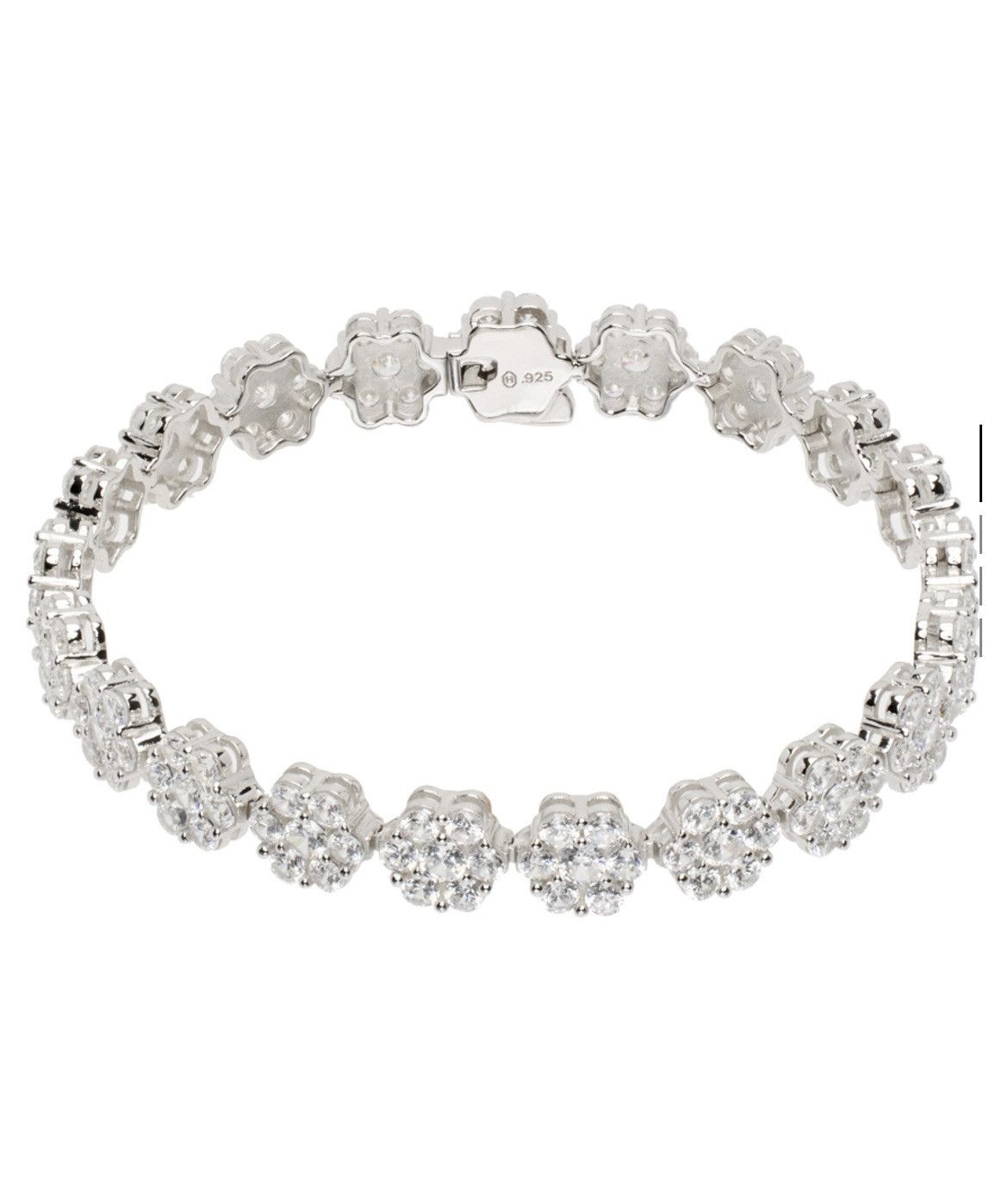 Hatton Labs Silver Daisy Tennis Bracelet 7.5”