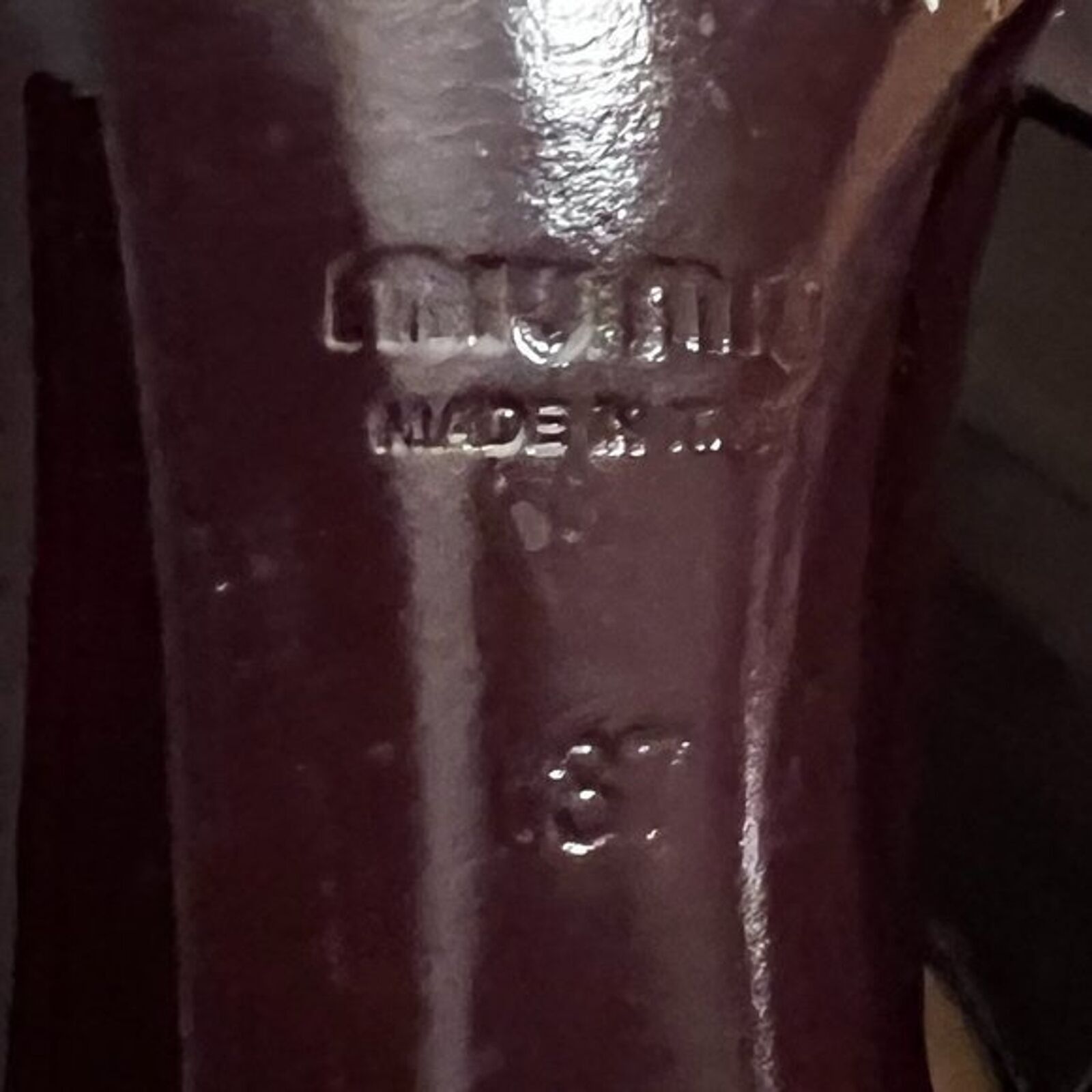 Miu Miu MIU MIU Burgandy Patent Leather Peep-Toe Pumps, IT37/US7 Size US 7 / IT 37 - 8 Thumbnail