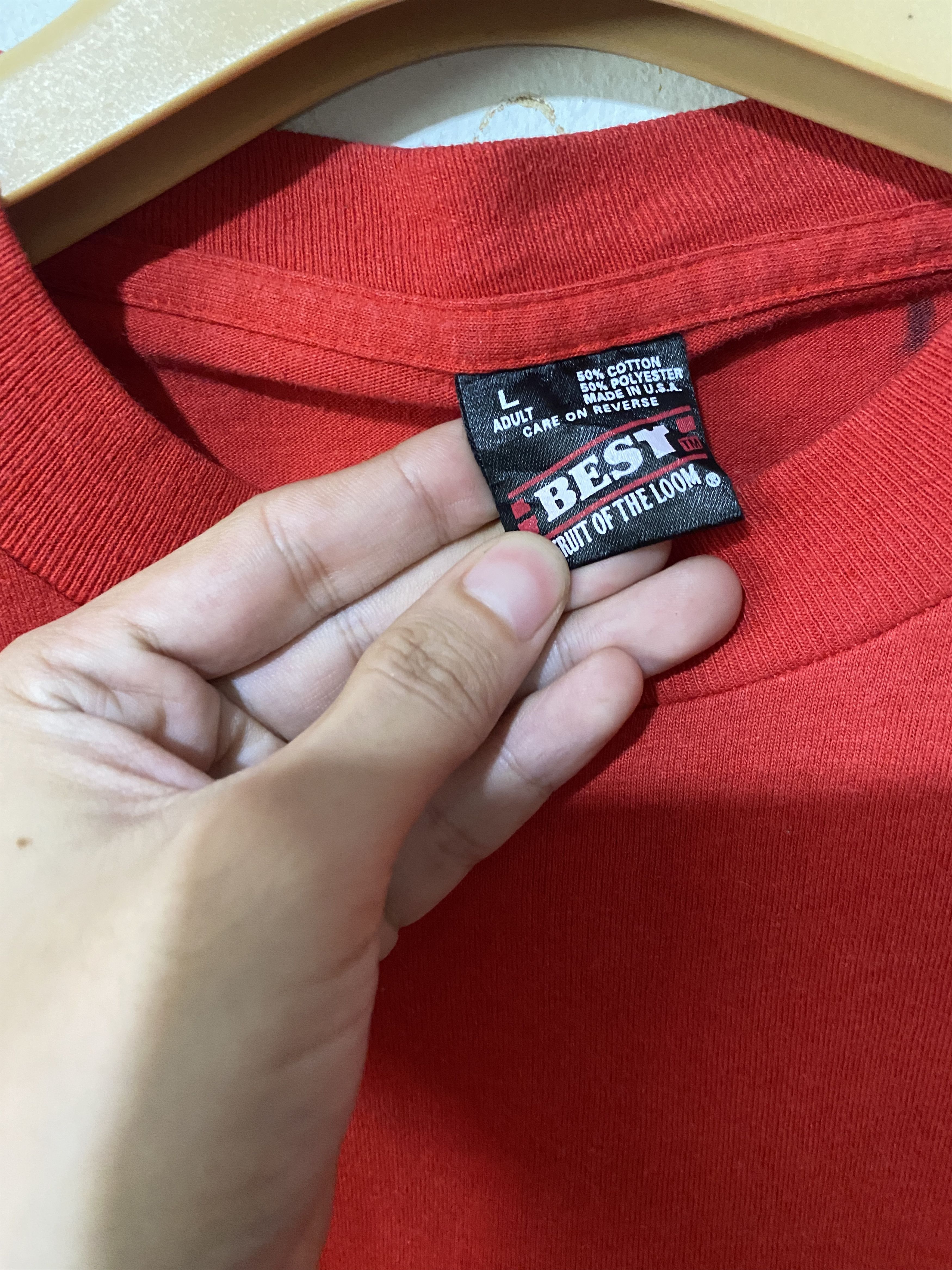 D.A.R.E × Vintage Vintage 80s DARE To Keep Kids Off Drugs Red Tee Size US L / EU 52-54 / 3 - 5 Thumbnail