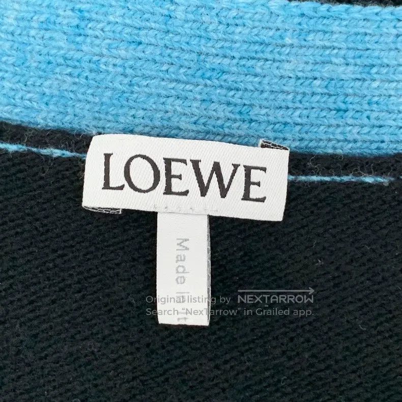 Loewe Loewe Black Logo Embroidered Wool V-neck Single Breasted L Size L / US 10 / IT 46 - 6 Thumbnail
