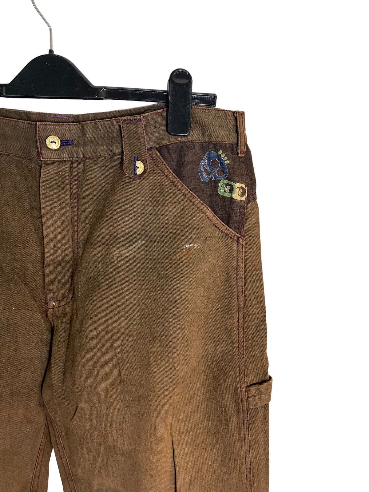 Japanese Brand × Vintage Japanese Brand G Bus Trip by Amina Patchwork Pant Size US 36 / EU 52 - 7 Thumbnail