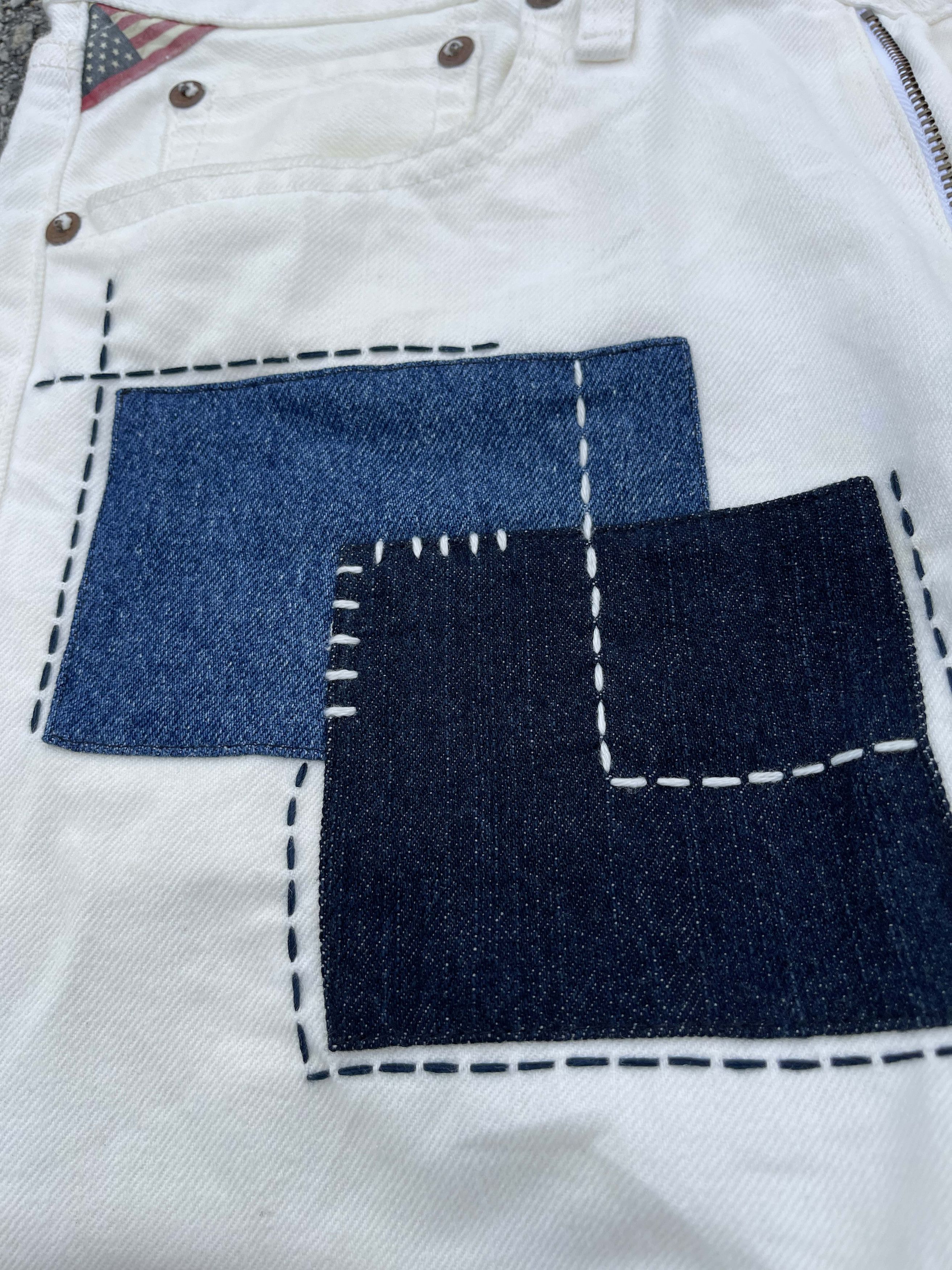 Beauty Beast × Denim & Supply Ralph Lauren × RRL Ralph Lauren Denim Supply by Ralph Lauren Sashiko Boro Patchwork Size US 31 - 7 Thumbnail