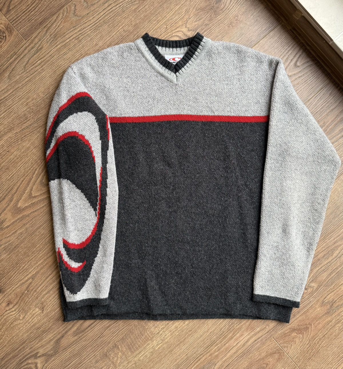 O'Neill Vintage O'Neill Big Logo Knit Sweater Y2K Size US S / EU 44-46 / 1 - 1 Thumbnail