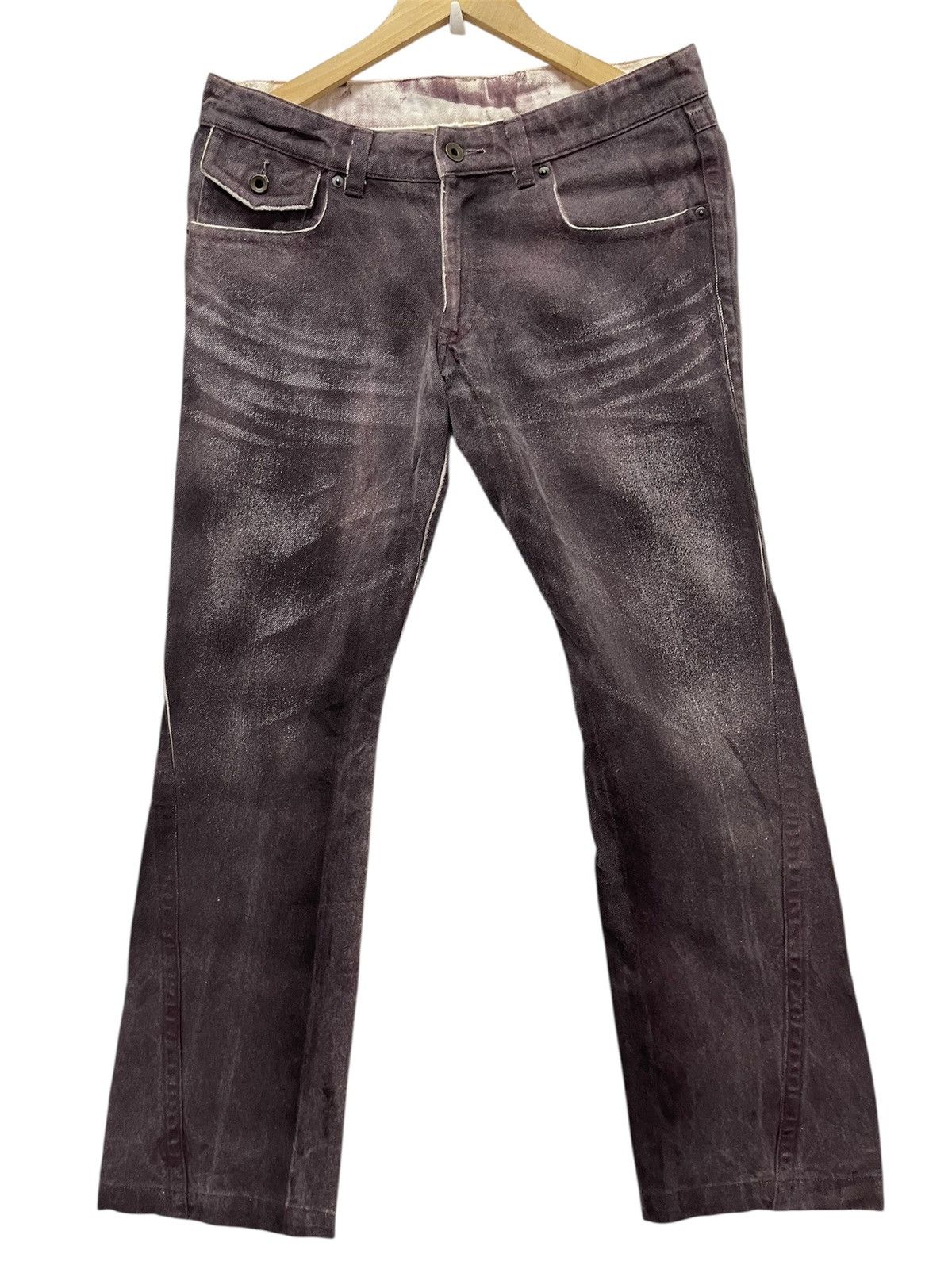 Japanese Brand Vintage Flare Denim Splatter Design Streetwear Ppfm Size US 30 / EU 46 - 1 Thumbnail