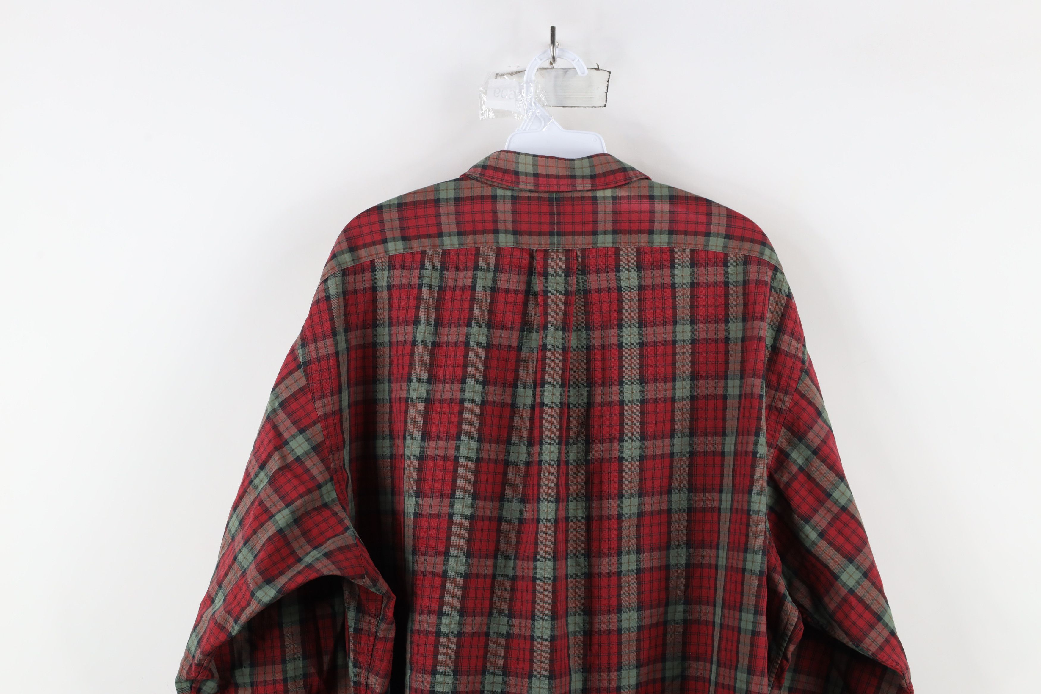 Ralph Lauren × Vintage Vintage 90s Ralph Lauren Pocket Collared Button Shirt Plaid Size US XL / EU 56 / 4 - 10 Thumbnail